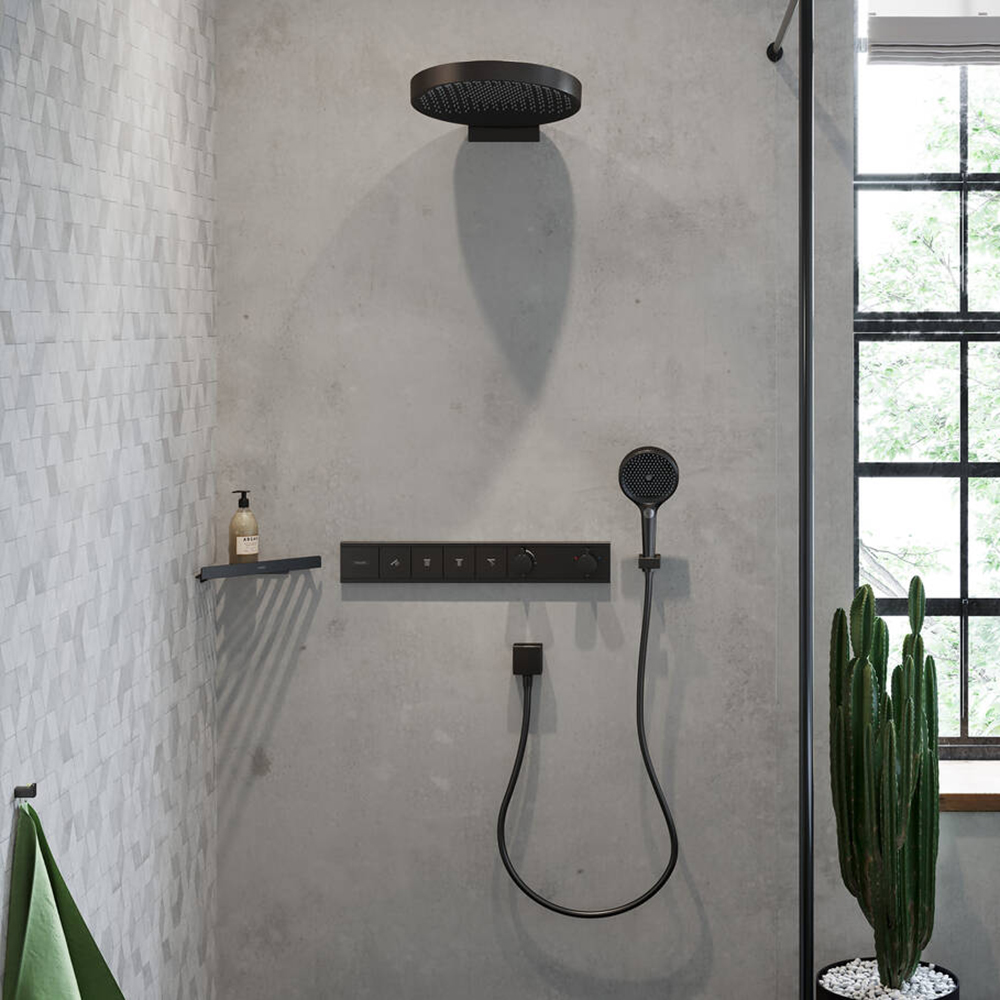 Handdusch Hansgrohe Rainfinity 130 3jet Mattsvart MattSort, Uten EcoSmart