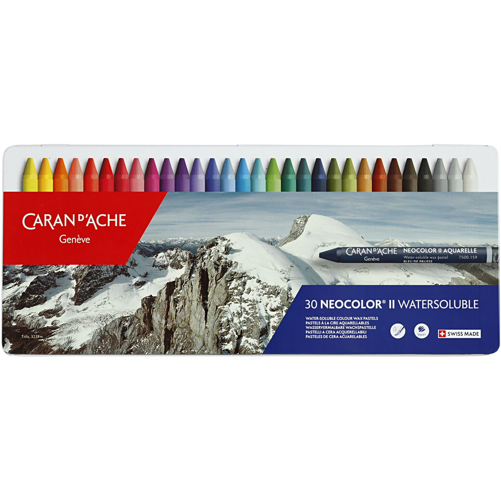 Akvarellfargestifter Creativ Company Neocolor II Ass Farger 30 stk/1 Pk