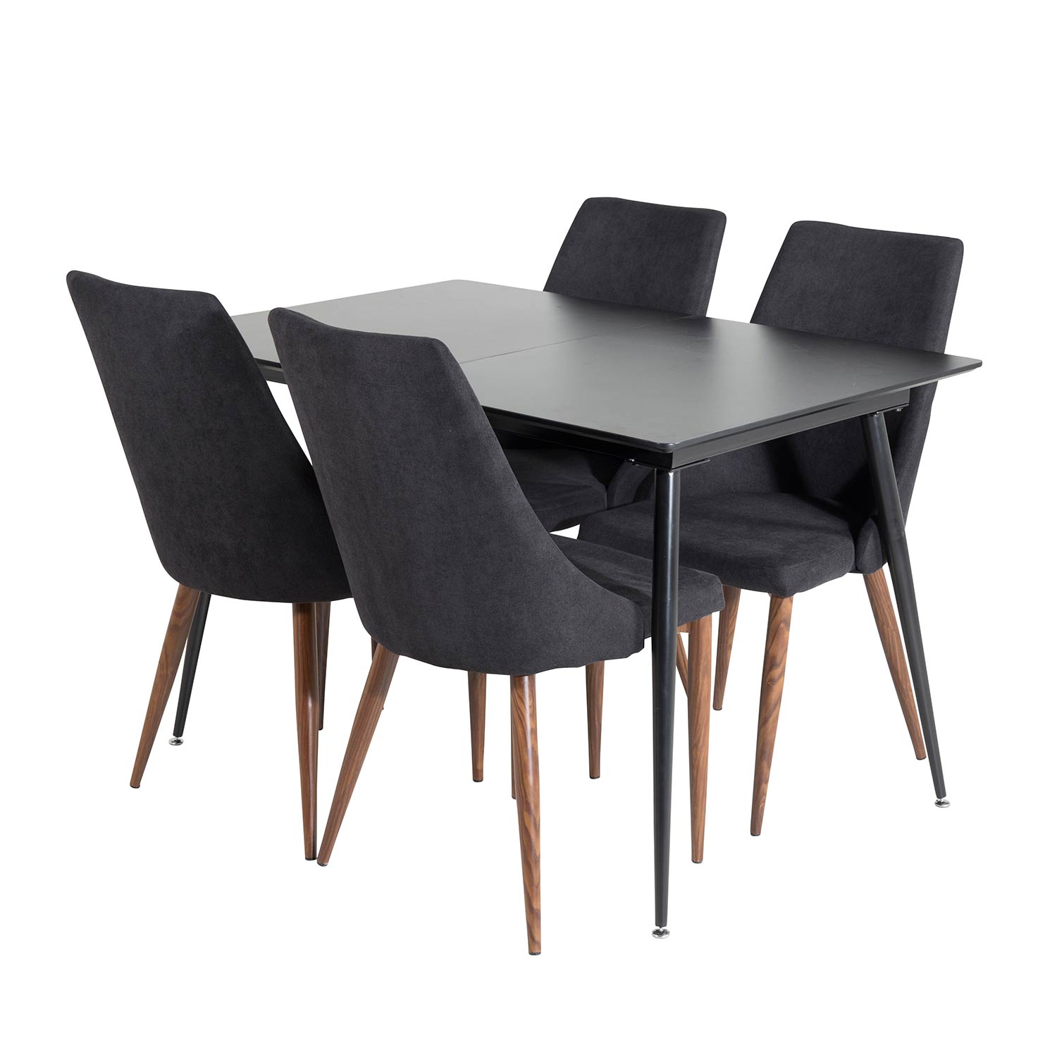 Spisegruppe Venture Home Silvia med Innleggsplate og 4 Laura Stoler