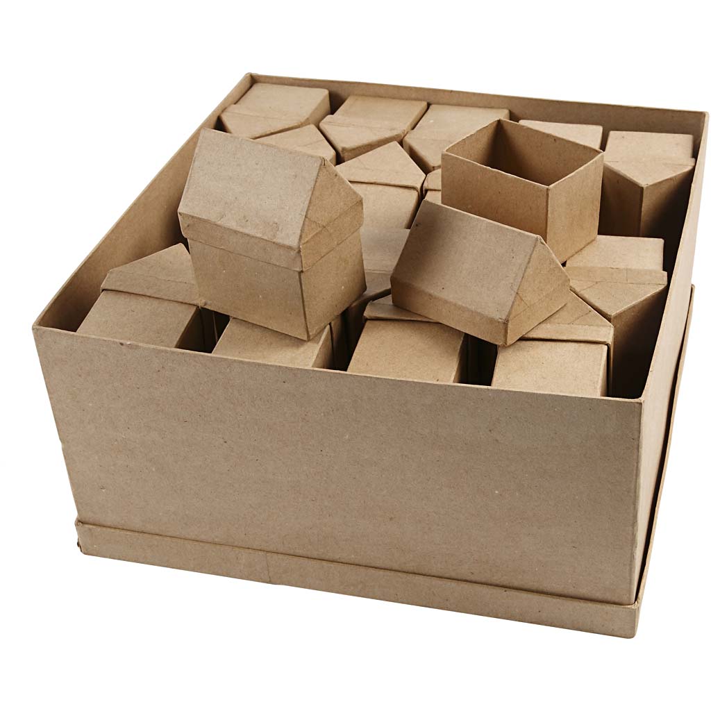 Hus Creativ Company Pappmâché H  10,5 cm Str 6x8,5 cm 40 St/1 Pk