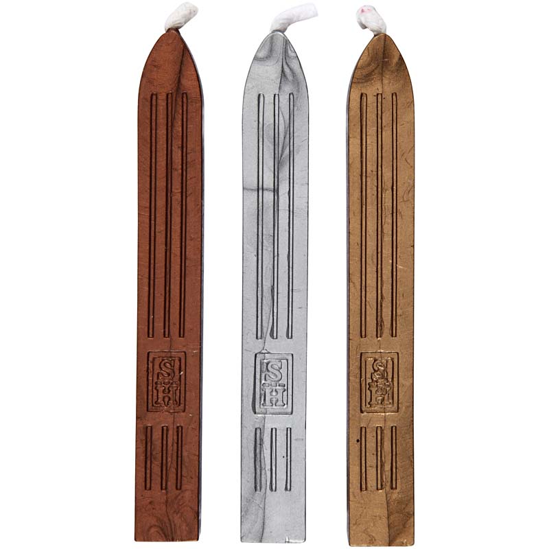 Lakkstang Creativ Company Gull Sølv Bronse 3 stk/1 Pk