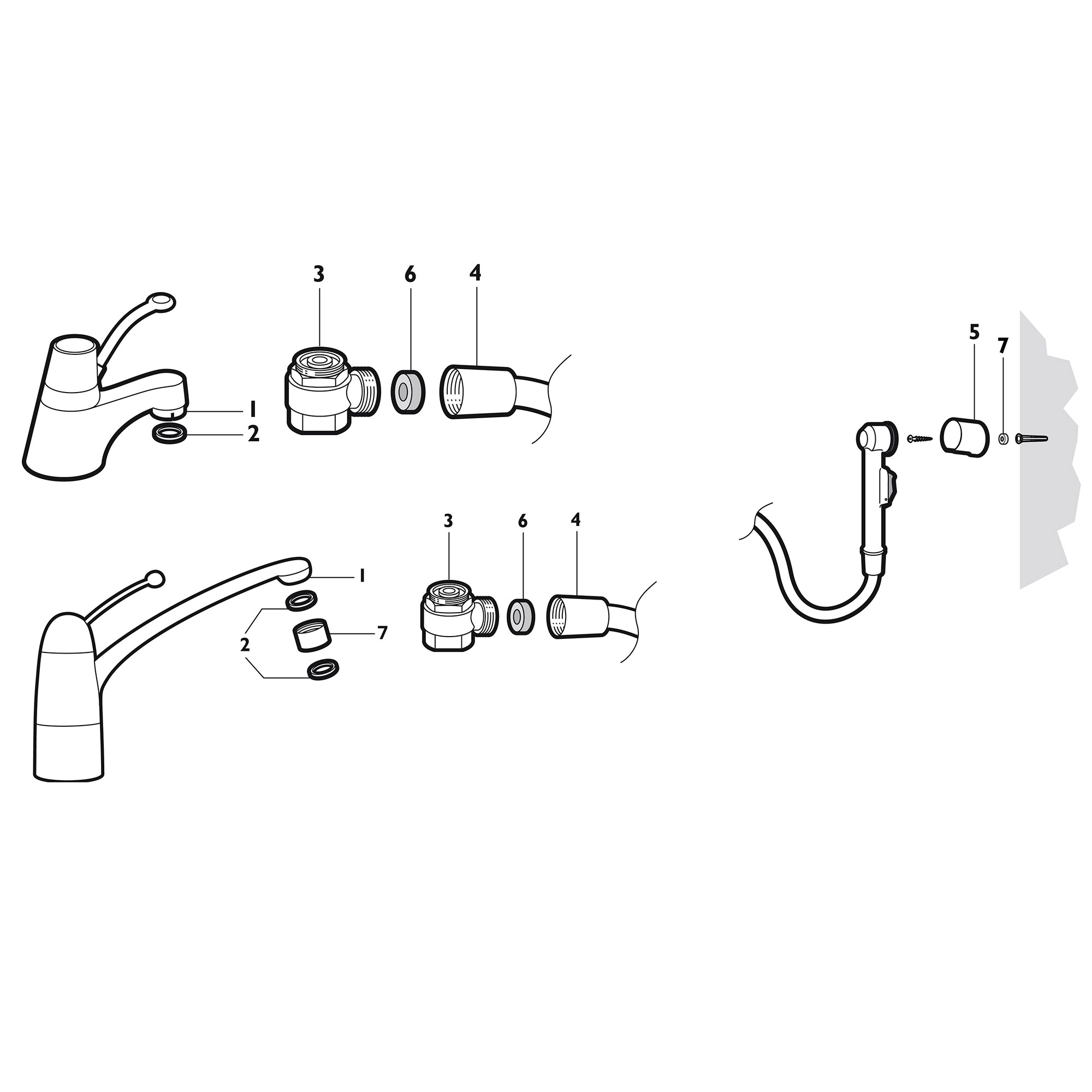 Bidésett Arrow med 1,5 m Dusjslange