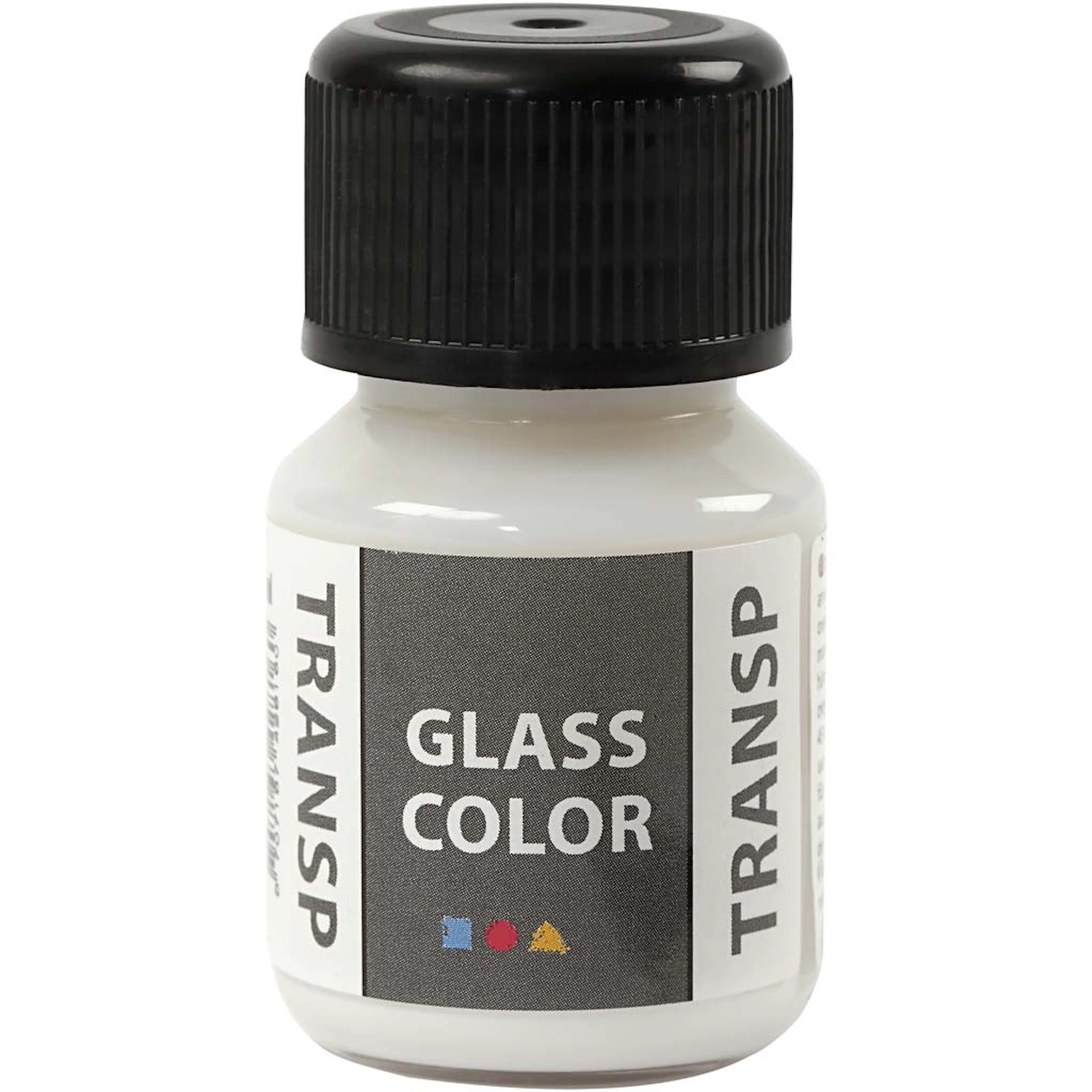 Glasfärg transparent, vit, 30 ml/ 1 flaska Hvit
