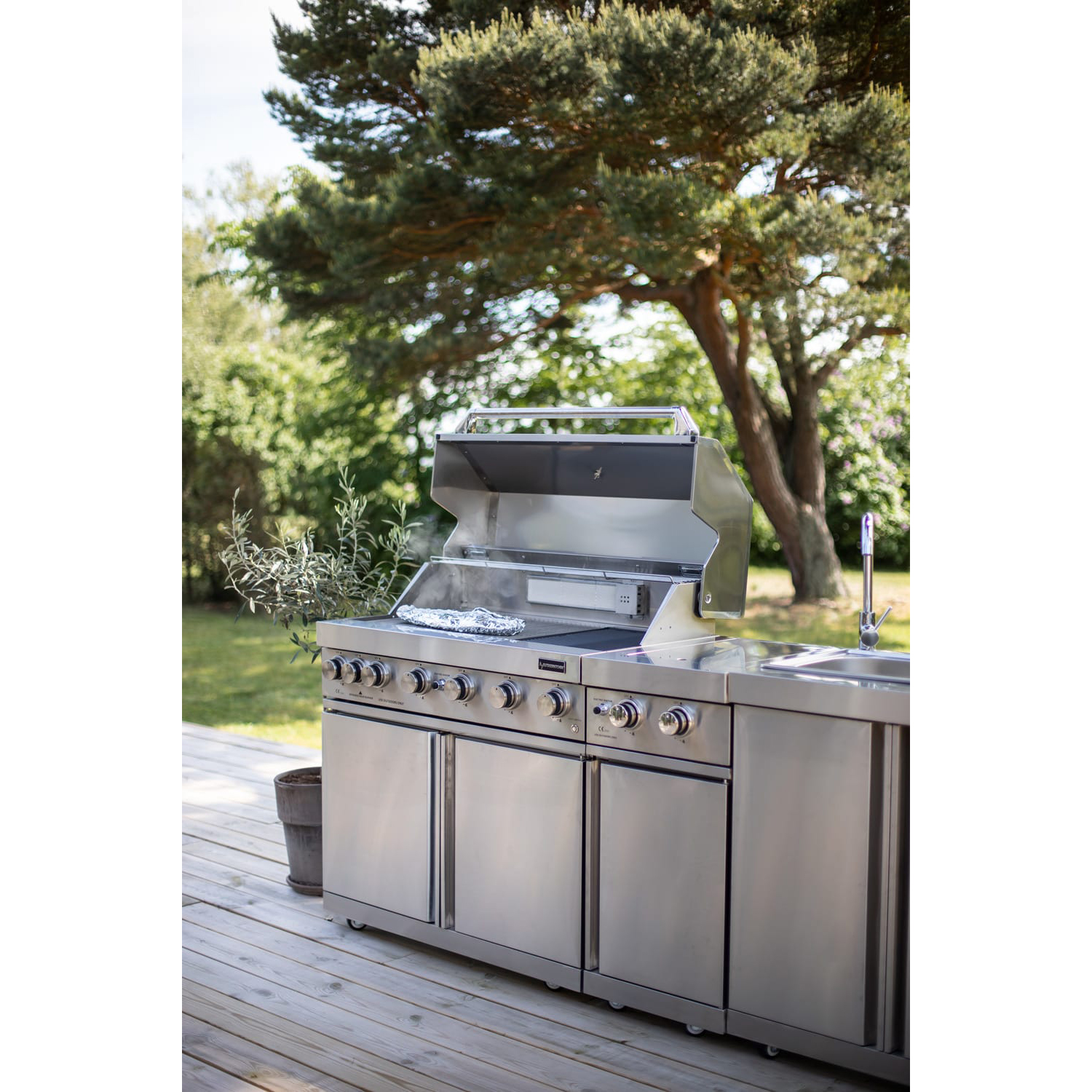 Dobbel Sidebrenner Modul Myoutdoorkitchen Stainless Collection