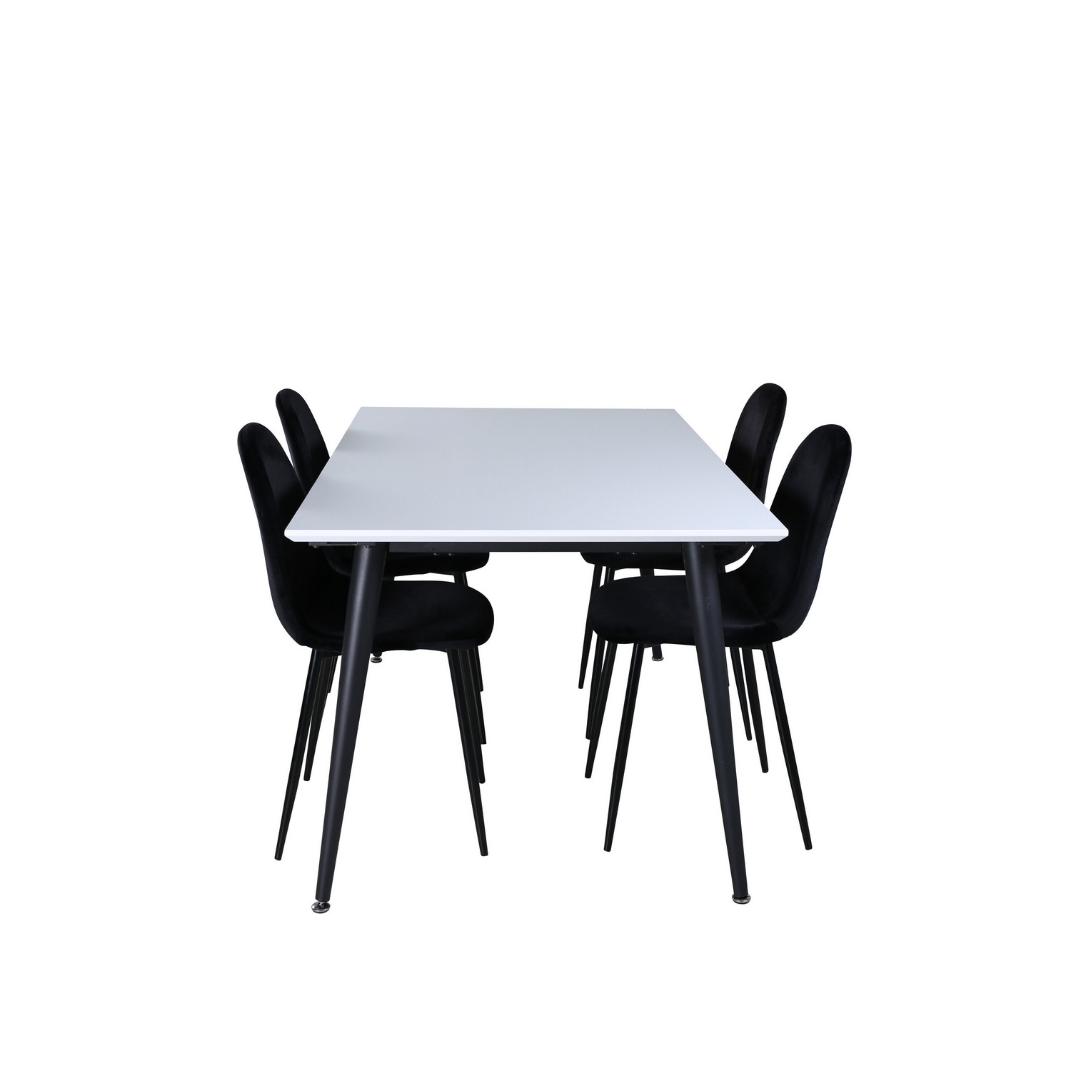 Spisegruppe Venture Home Jolie med 4 Pobbie Stoler Metall