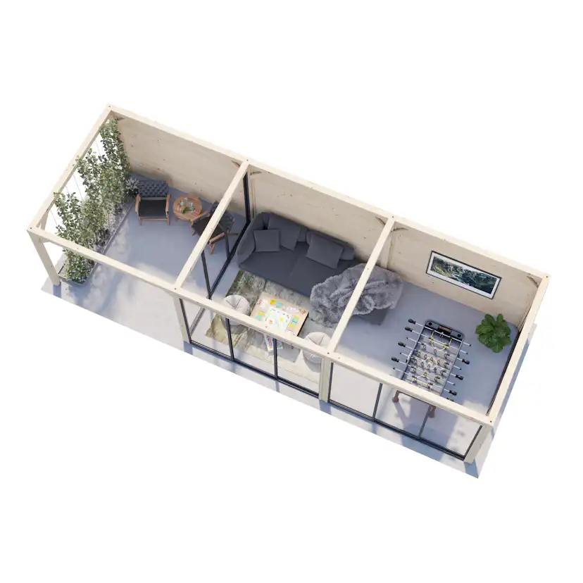 Hagestue Palmako Bianca 24,9 m2 Sett 218 Slide
