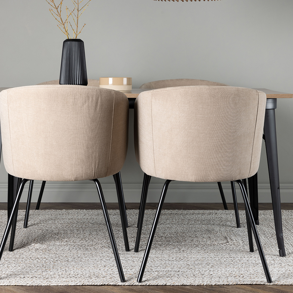 Spisegruppe Venture Home Tempe 140 cm med 4 Berit Stoler