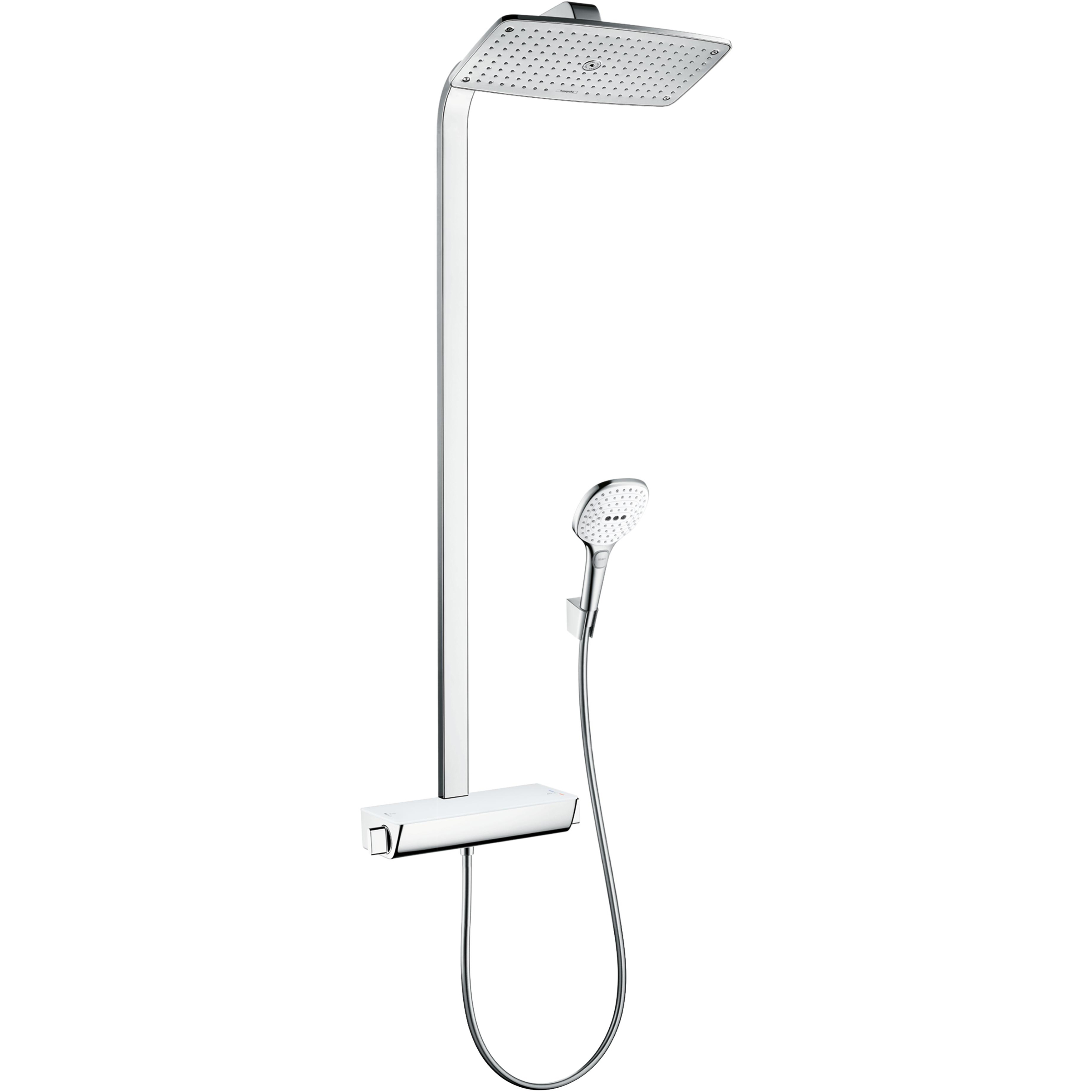 Raindance E Showerpipe 360 1jet EcoSmart 9 l/min med termost Hvit/Krom med EcoSmart