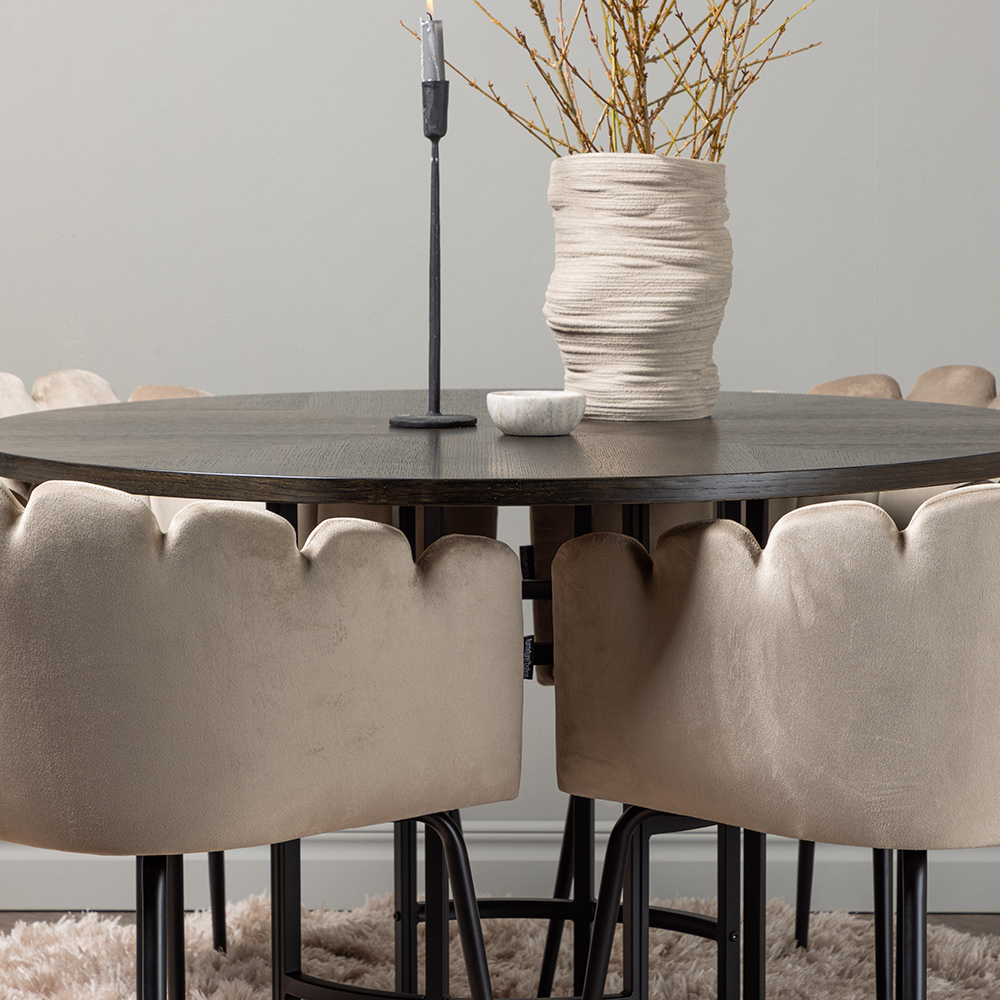 Spisegruppe Venture Home Copenhagen Ø 115 cm med 4 Limhamn Stoler