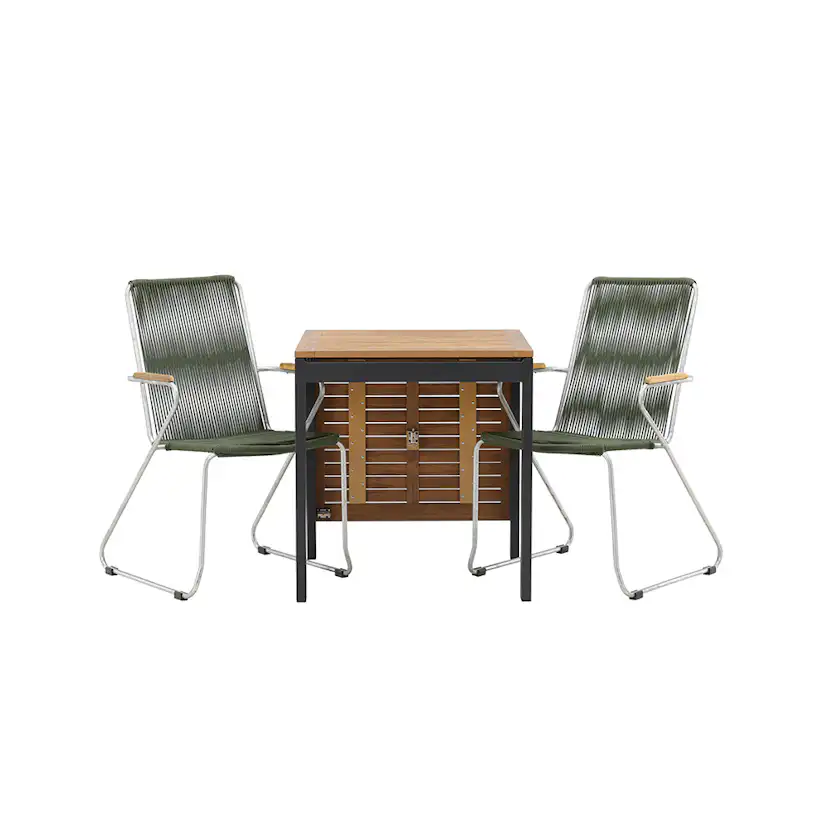 Cafégruppe Venture Home Diego Bord med 2 Bois Stoler