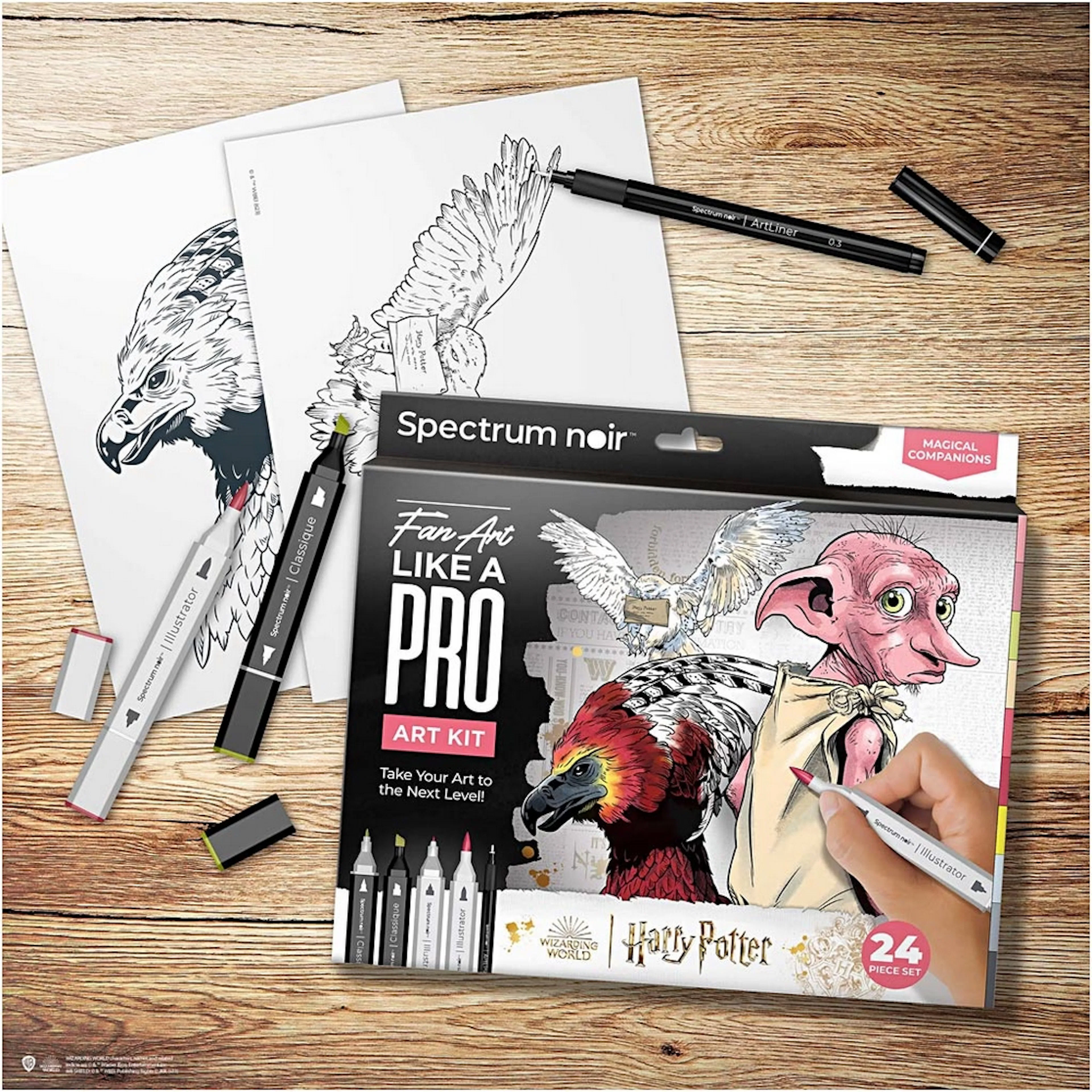 Hobbysett Creativ Company DIY Kit Illustrasjon Harry Potter Magical Companions
