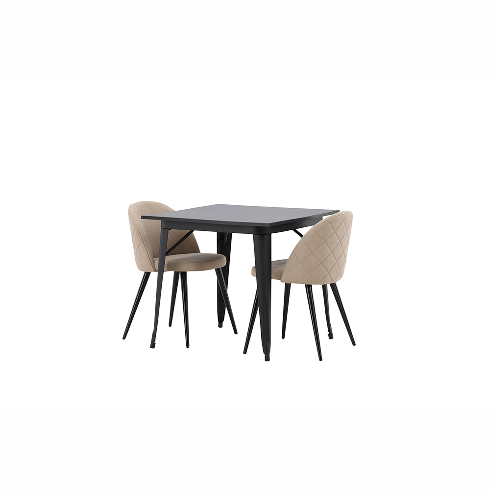 Spisegruppe Venture Home Tempe med 2 Velvet Stitches Stoler