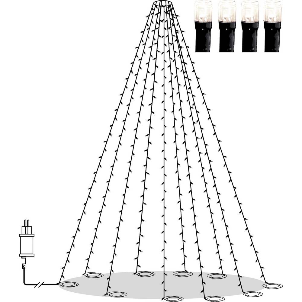 Flaggstangsbelysning Star Trading Crispy Ice White 360L