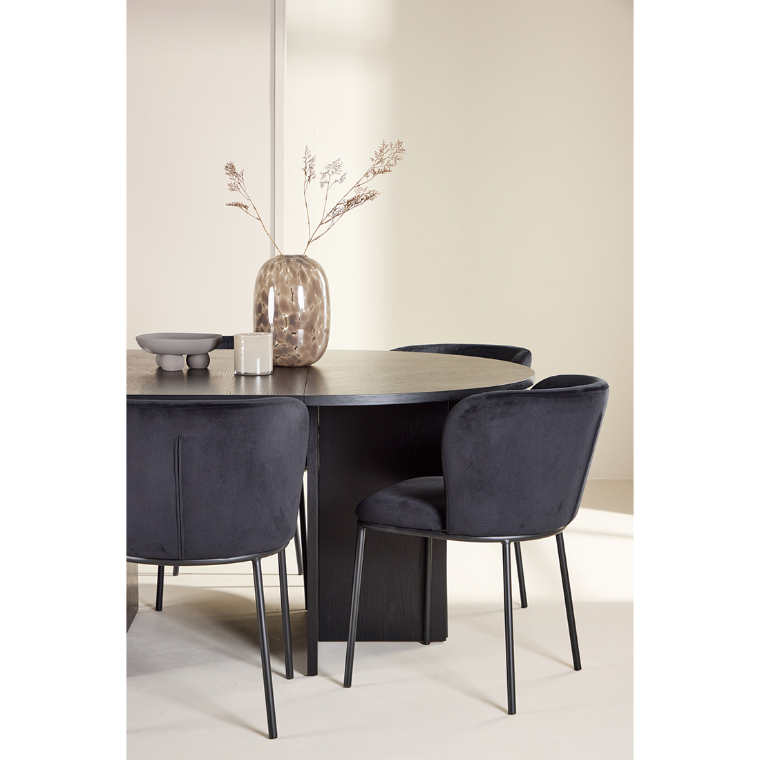 Spisegruppe Venture Home Strada Ø120 cm med 6st Edina Spisestoler