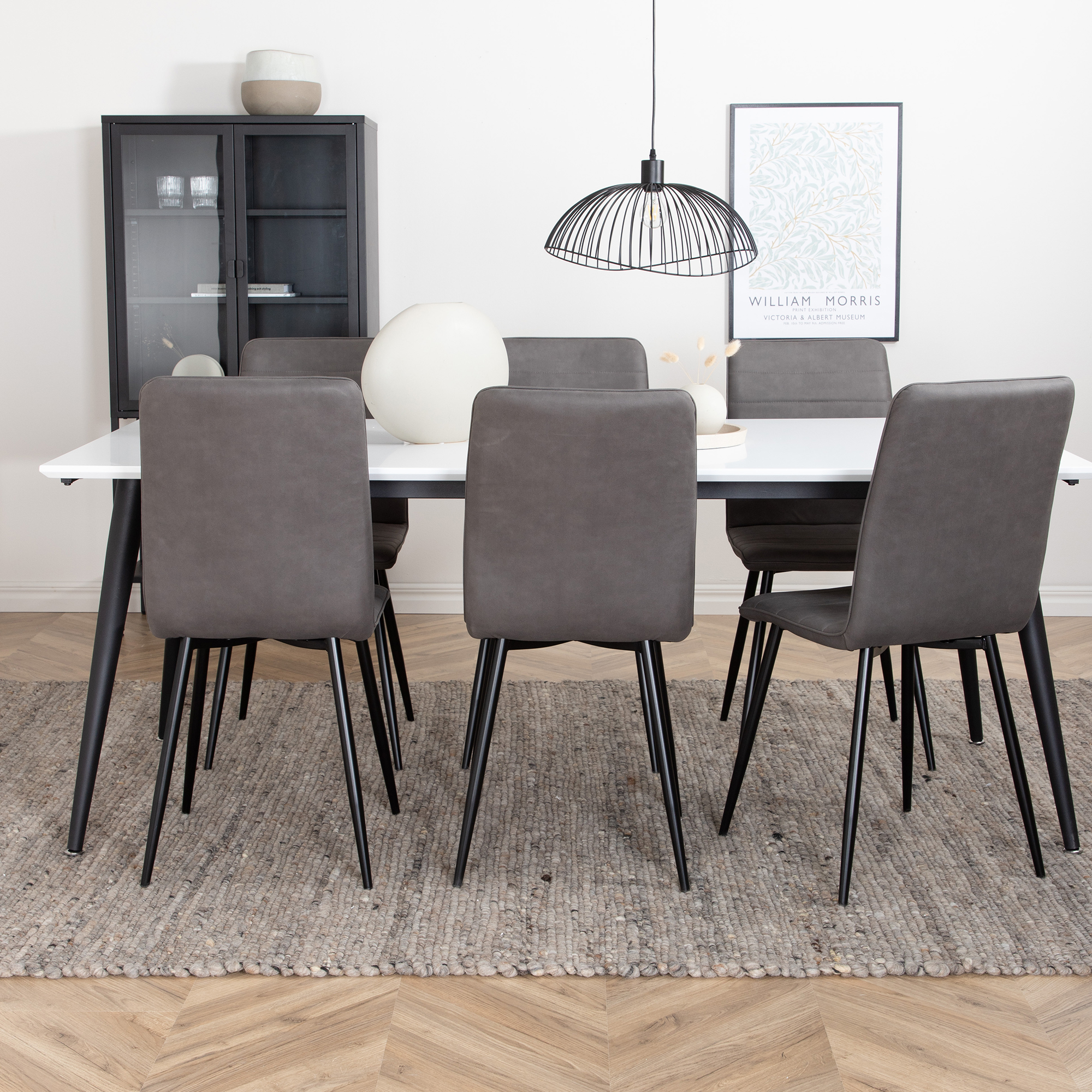 Spisegruppe Venture Home Jolie med 6 Walerina Stoler