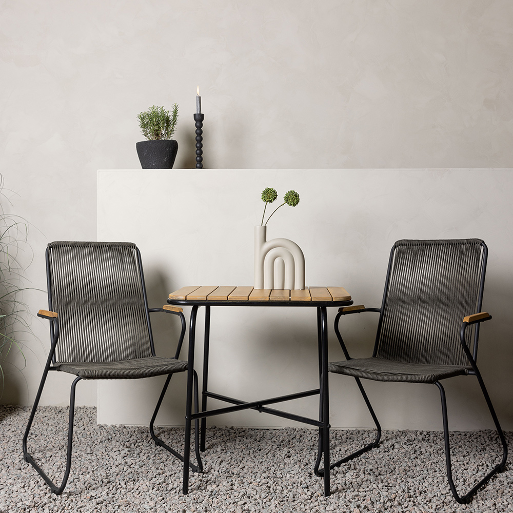 Cafégruppe Venture Home Holmbeck Bord med 2 Bois Stoler