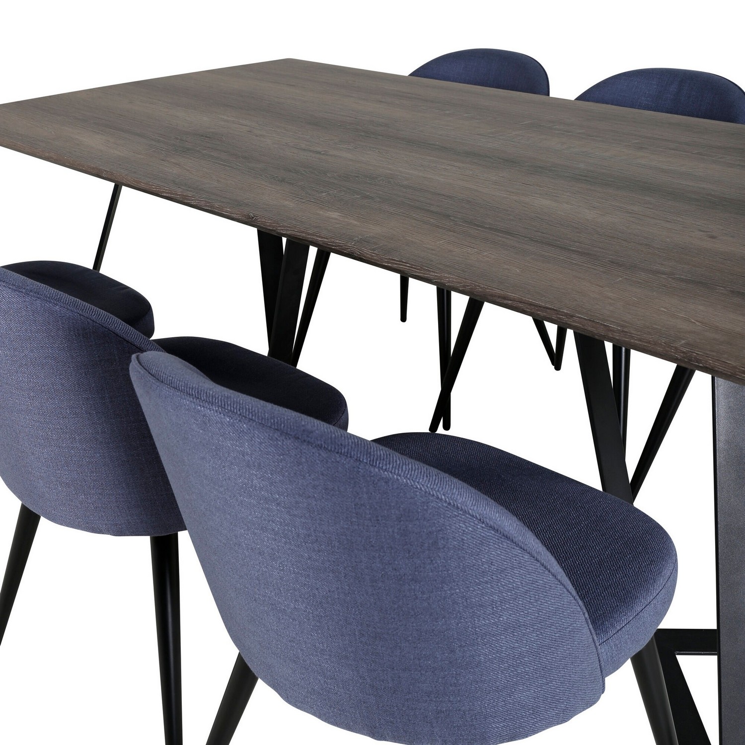 Spisegruppe Venture Home Madde med 6 Valentina Stoler Polyester