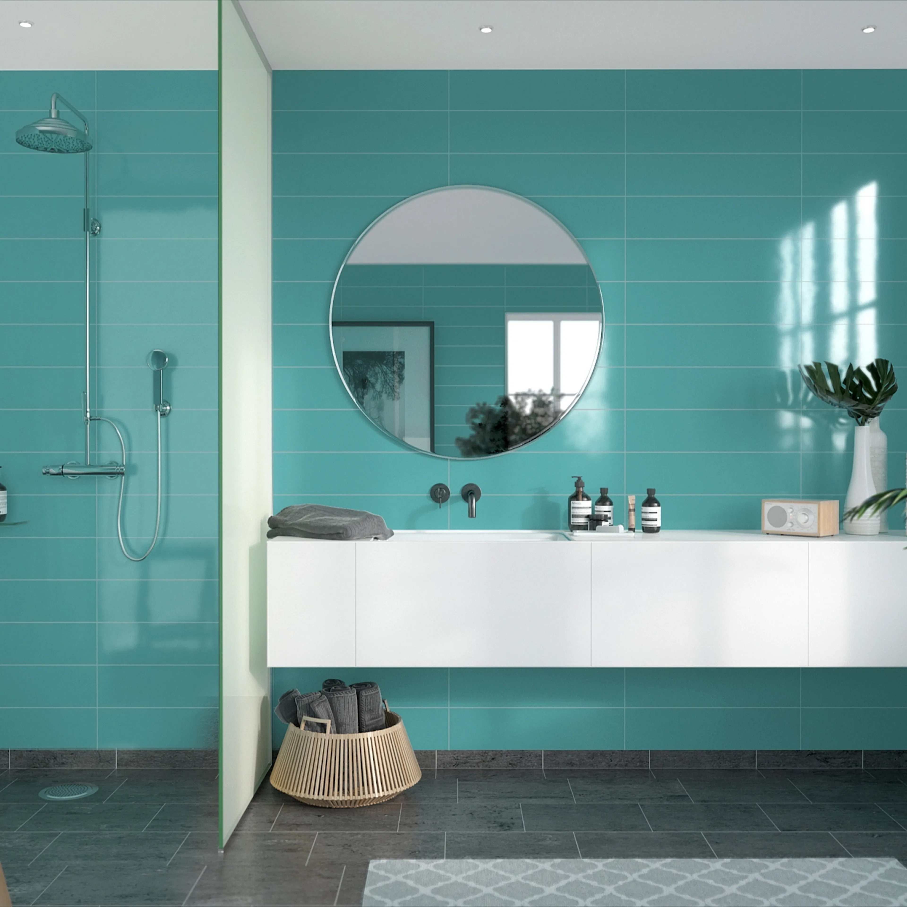 Baderomspanel Fibo 2212 M6015 Aquamarine