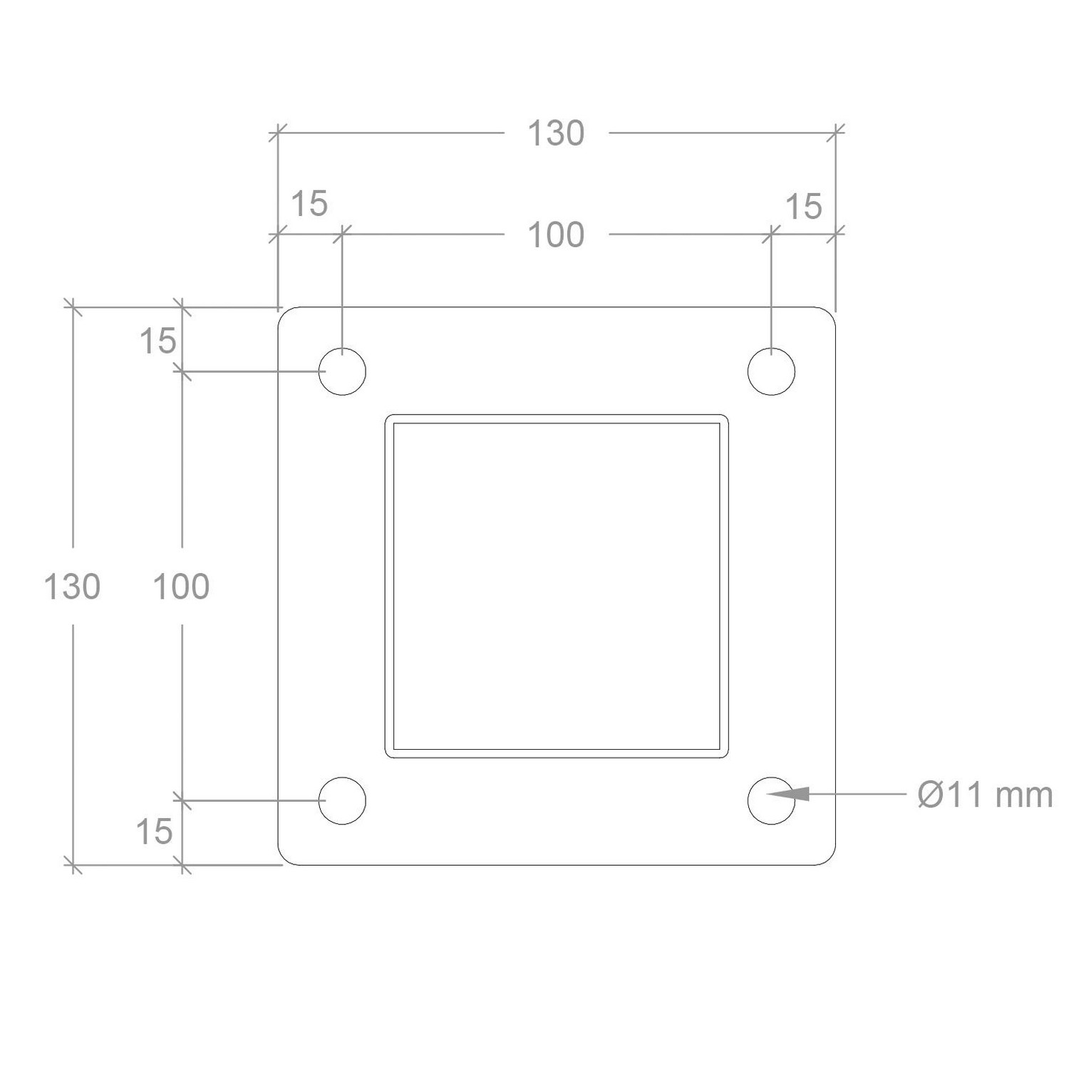 Stålstolpe PLUS med Fot og Stolpedeksel/Bolter 8 x 8  cm