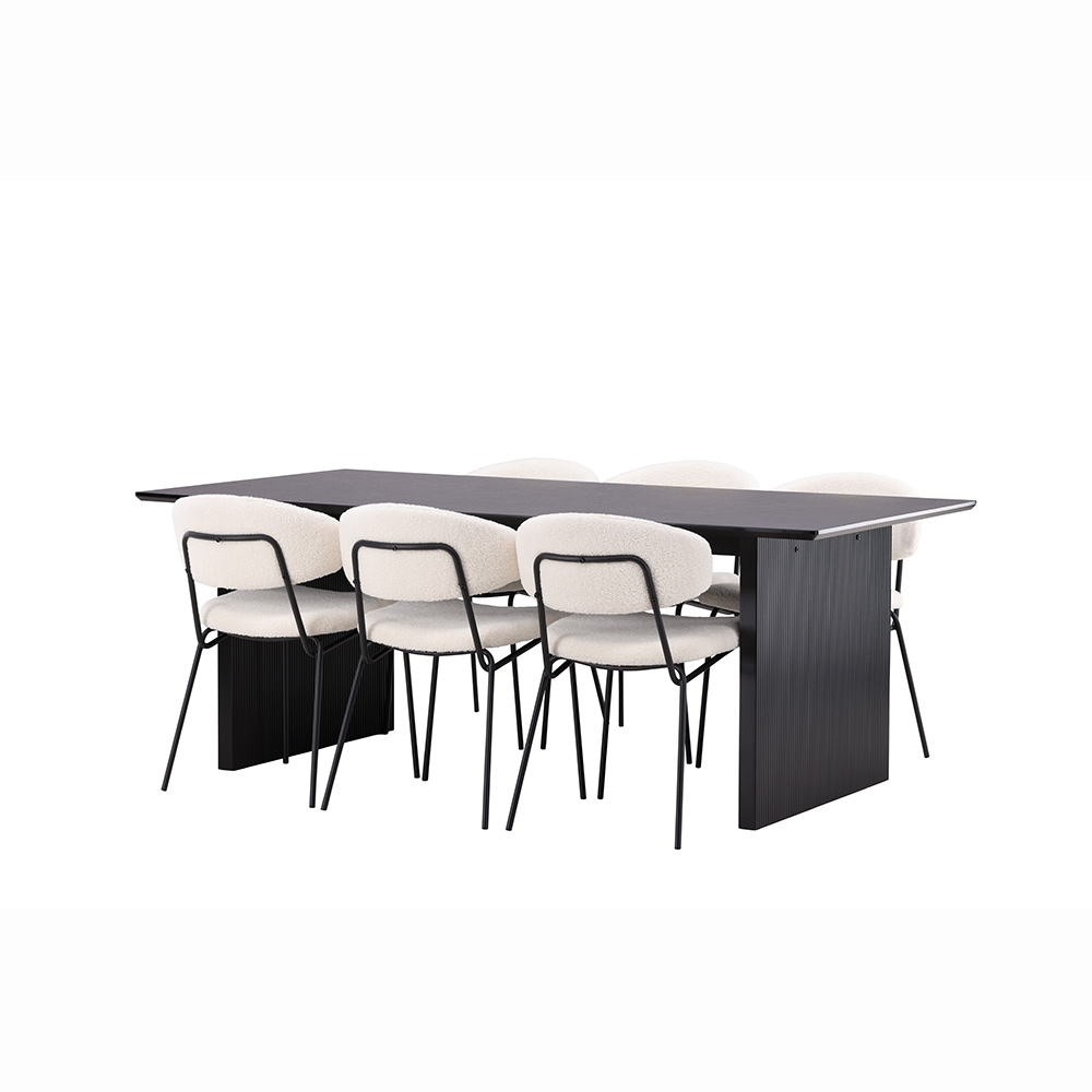 Spisegruppe Venture Home Vail med 6 Chico Stoler