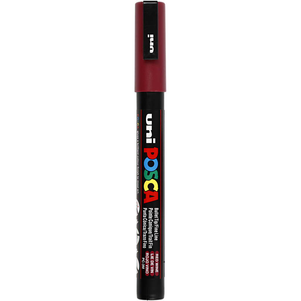 Posca Marker , red wine, nr. PC-3M, spets 0,9-1,3 mm, 1 st. Red Wine