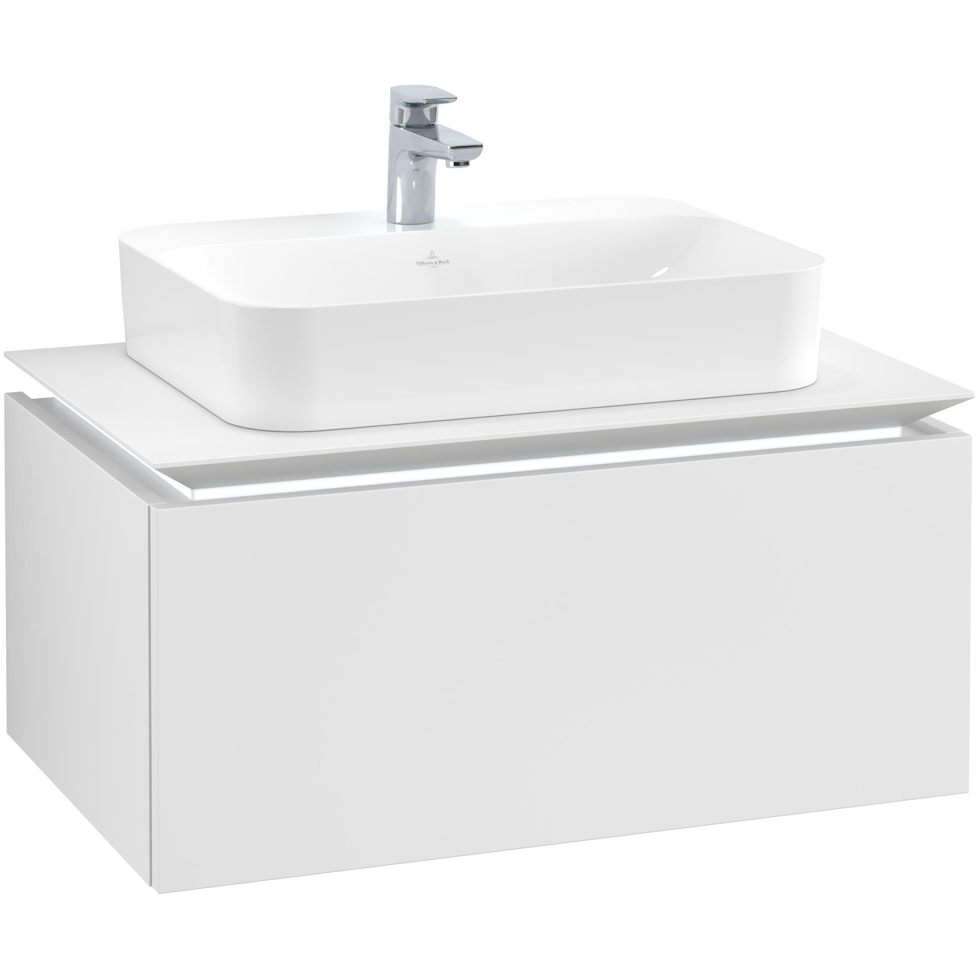 Tvättställsskåp Villeroy & Boch Legato Kompakt med 1 Låda för Ytmonterat Tvättställ från Finion & Memento | badrum - badrumsmobler - tvattstallsskap-och-kommod | KakelKungen