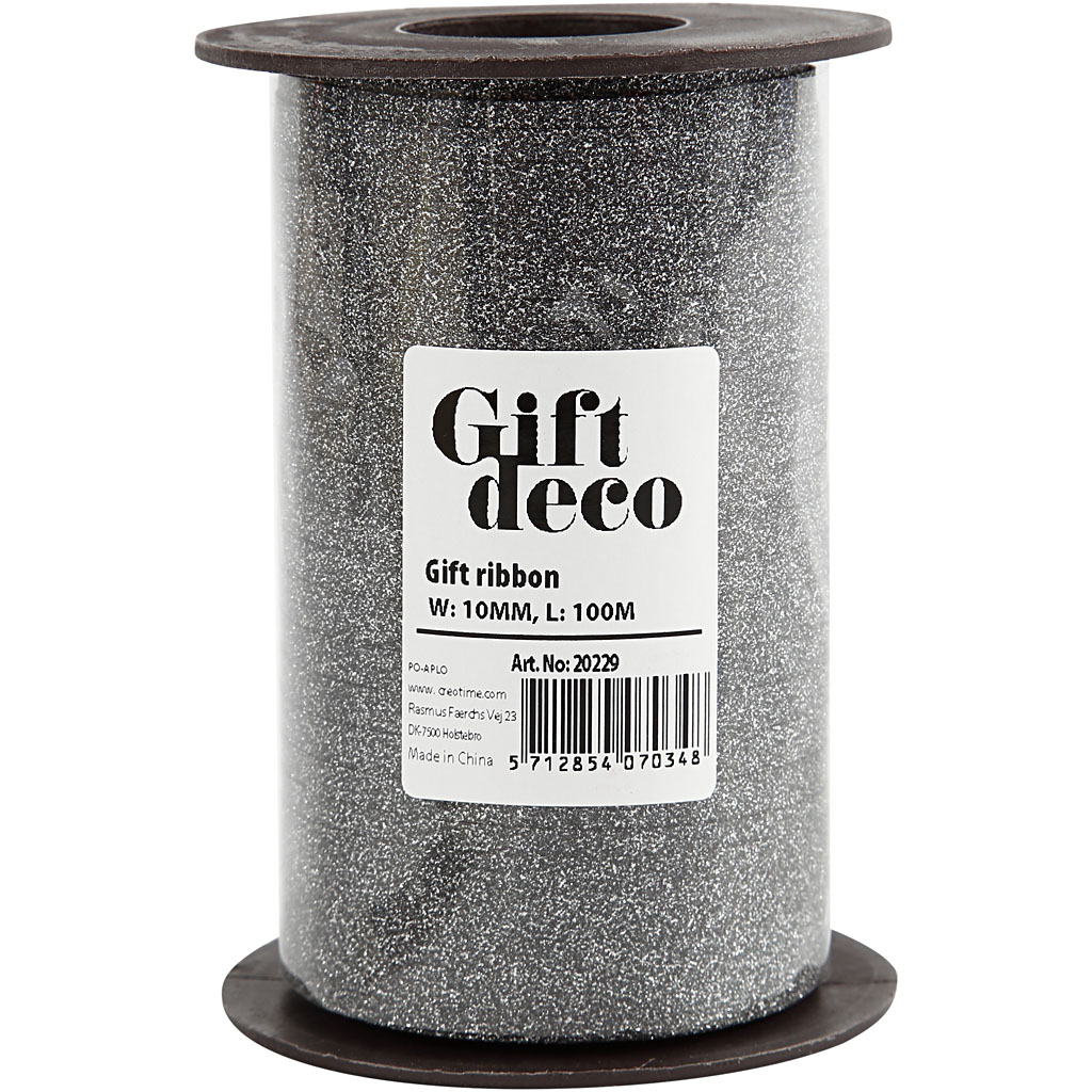 Gavebånd Creativ Company 10 mm Glitter 100 m/1 Rl