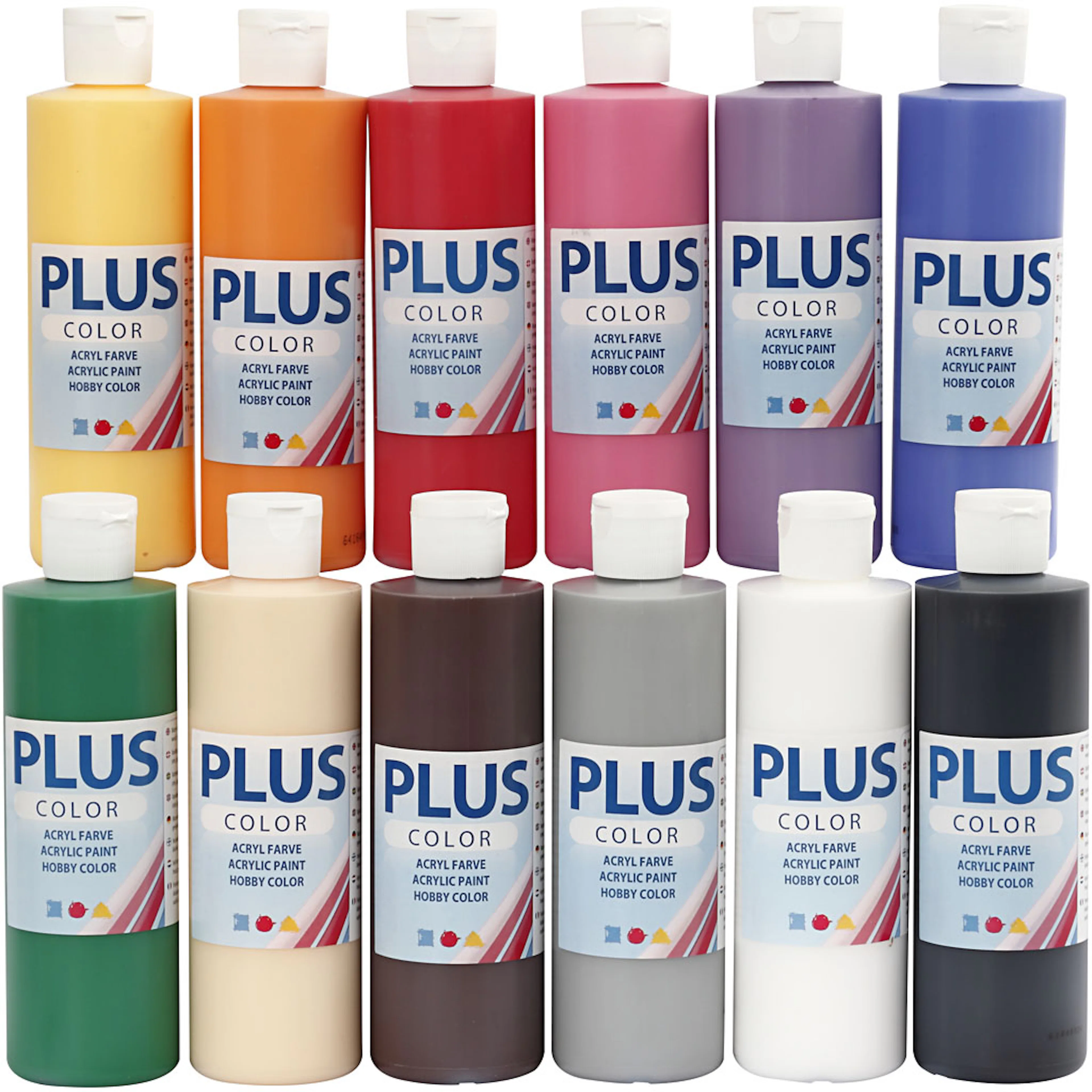 Hobbyfarge Creativ Company Plus Color Standardfarger 12x250 ml/1 Pk