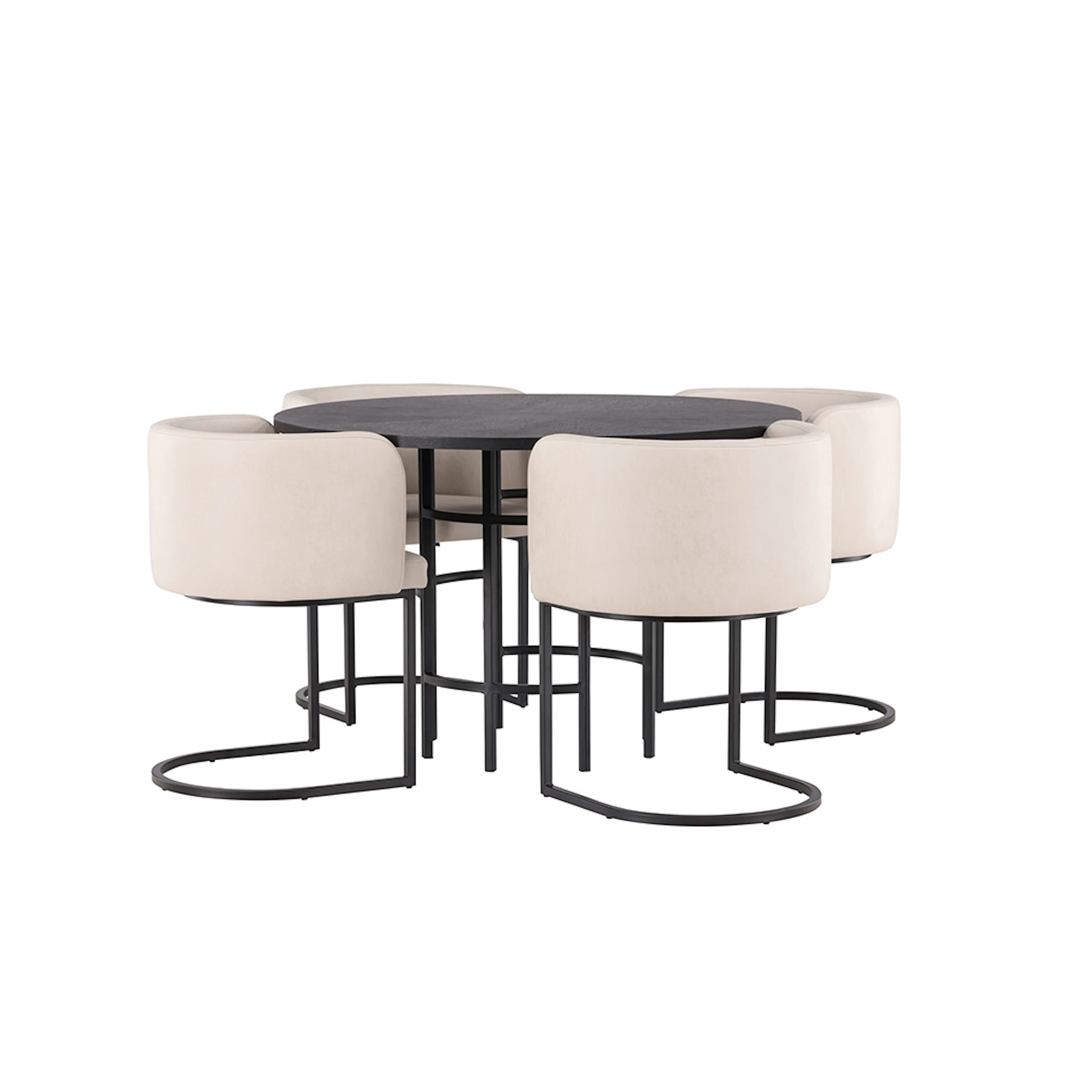 Copenhagen Dining Table - Black / Black Veneer +Simrishman D Sort/Beige