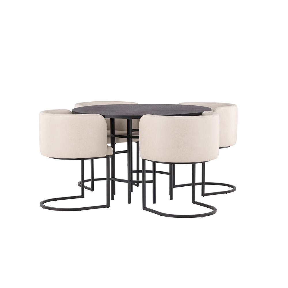 Spisegruppe Venture Home Copenhagen Ø 115 cm med 4 Simrishamn Stoler