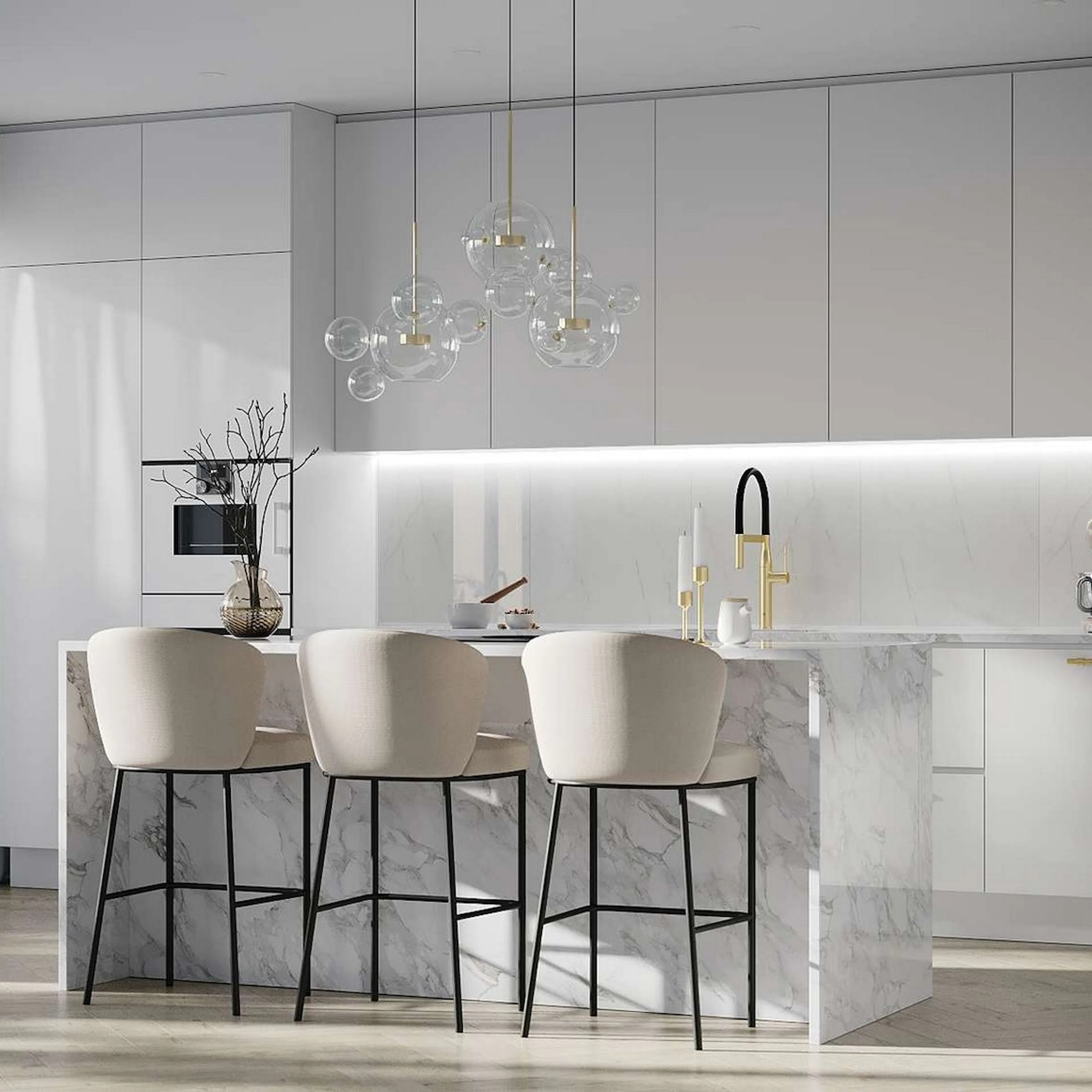 Kitchen Board Fibo 3487-KM10 HG Bright Marble