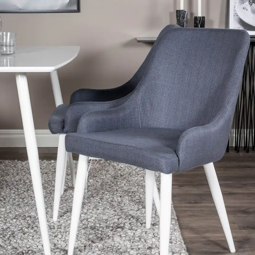 Spisegruppe Venture Home Pobbie med 4 Plake Stoler Polyester