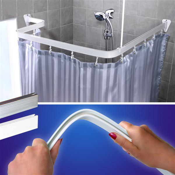Dusjforhengskinne Duschy Bøyelig