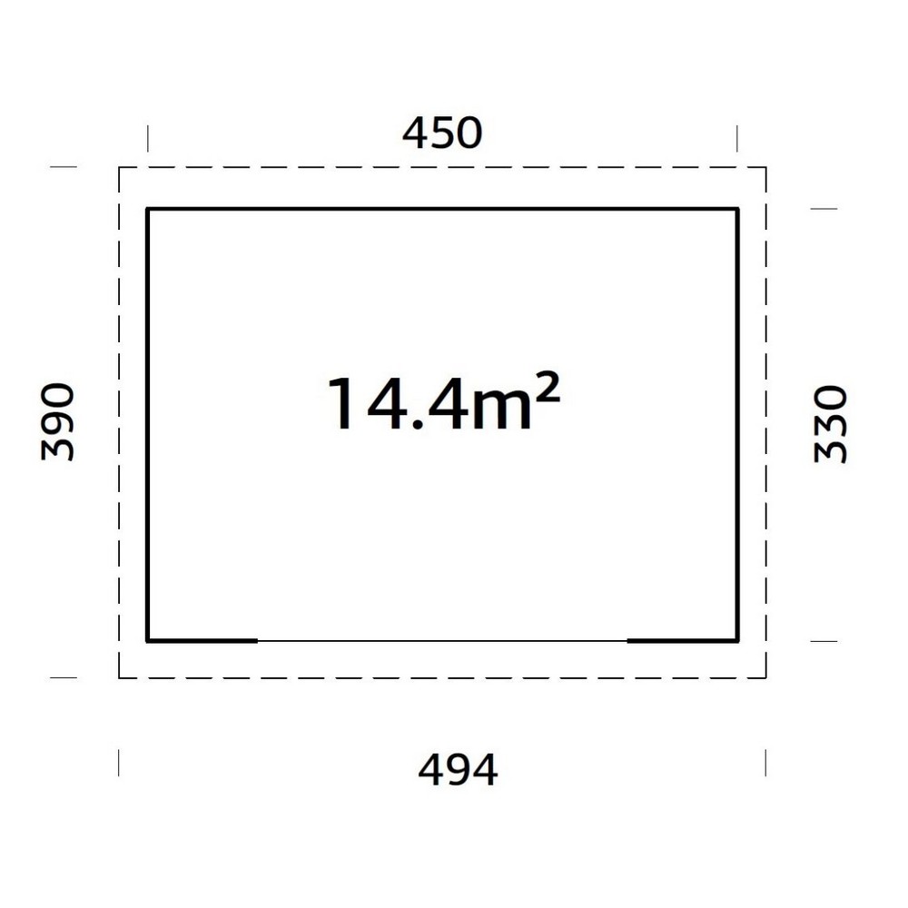 Hagestue Palmako Lydia 14,4 m2 Slide