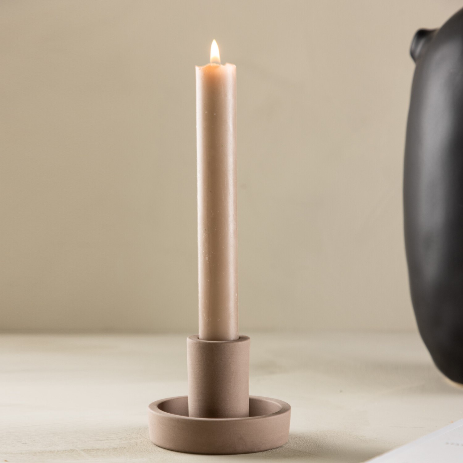 Ceco Candlestick - Brown - W11*6cm Brun