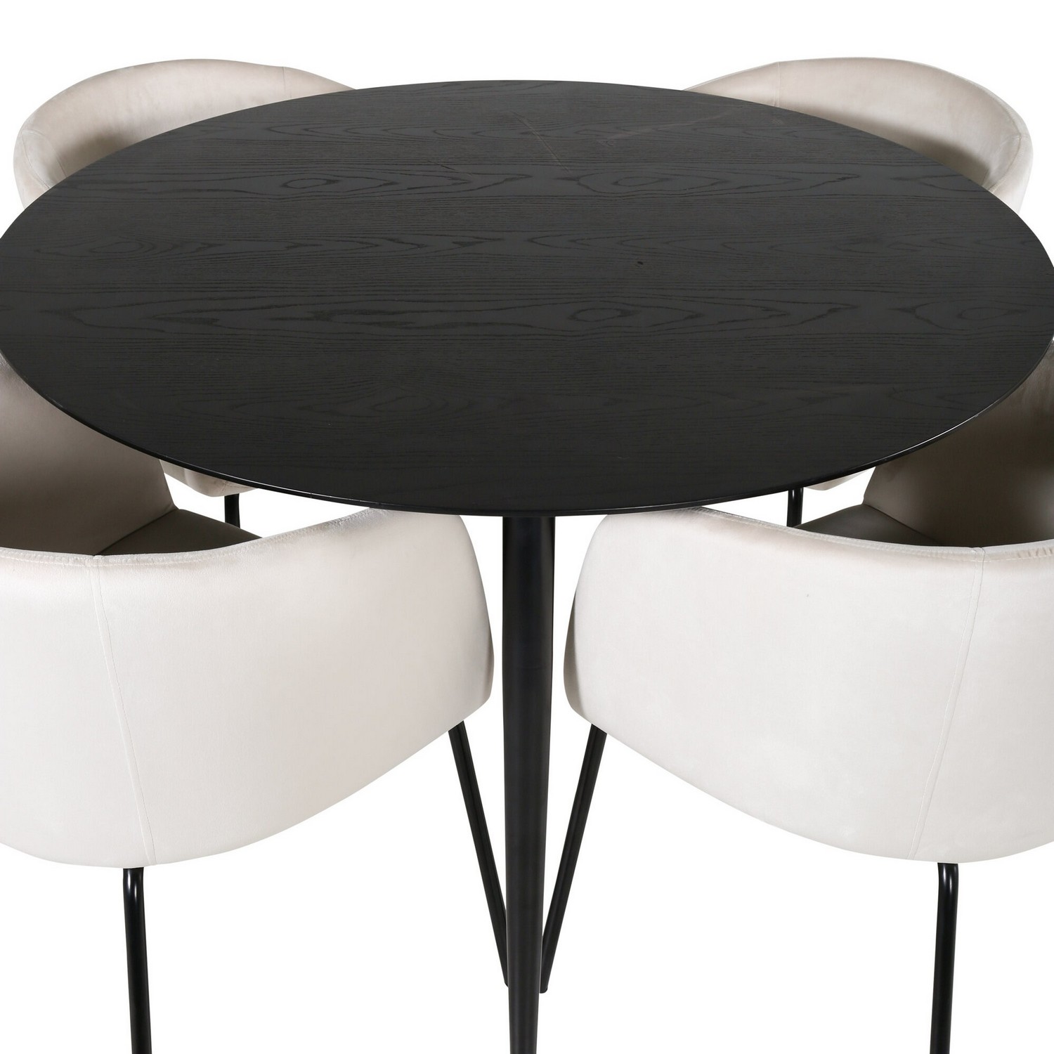Spisegruppe Venture Home Dipp Ø115 cm med 4 Berit Stoler