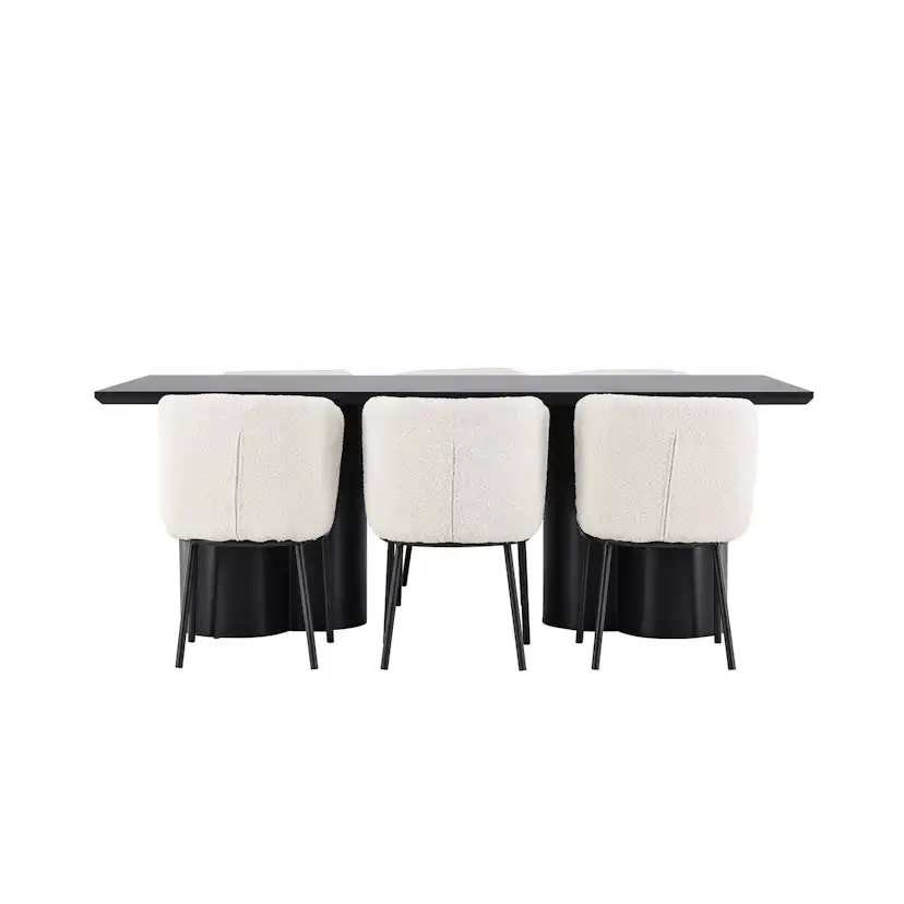 Spisegruppe Venture Home Olivia 210 med 6 stk Agnes Stoler