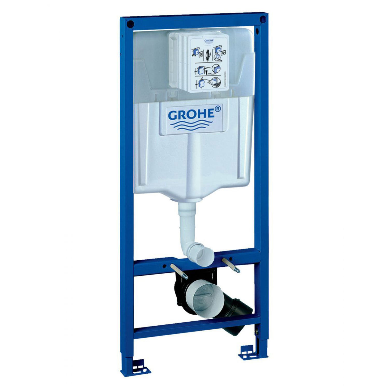 Vägghängd Toalettstol Geberit iCon Rimfree 3575 med Grohe Rapid SL 113 cm