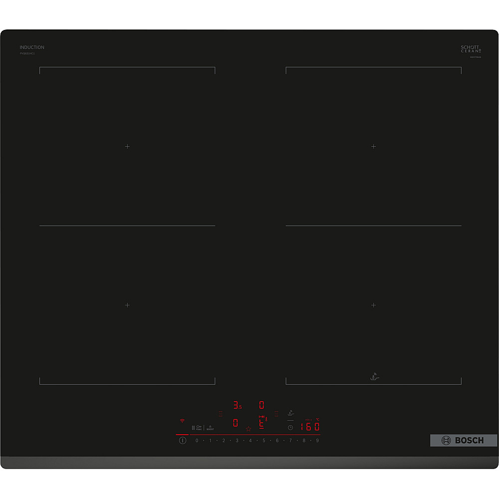Induksjonstopp Bosch Serie 6 PVQ631HC1E Sort 60cm Automatisk Vifte