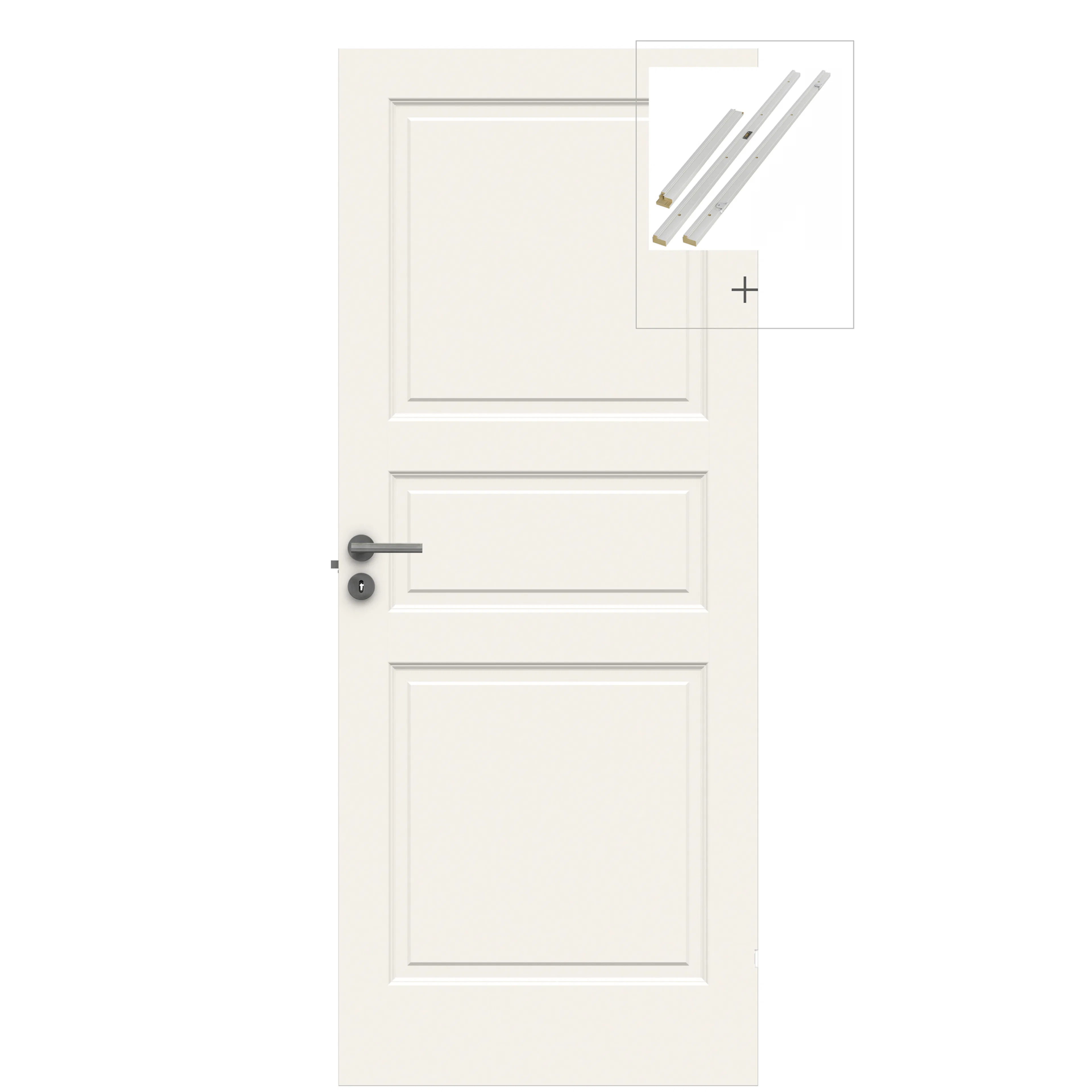 DØRBL COMPACT 03 7X20 KLASSISK HVIT med Karmsett BxH: 70x200 (dørbladmål: 62,5x194), Klassisk Hvit S0500-N
