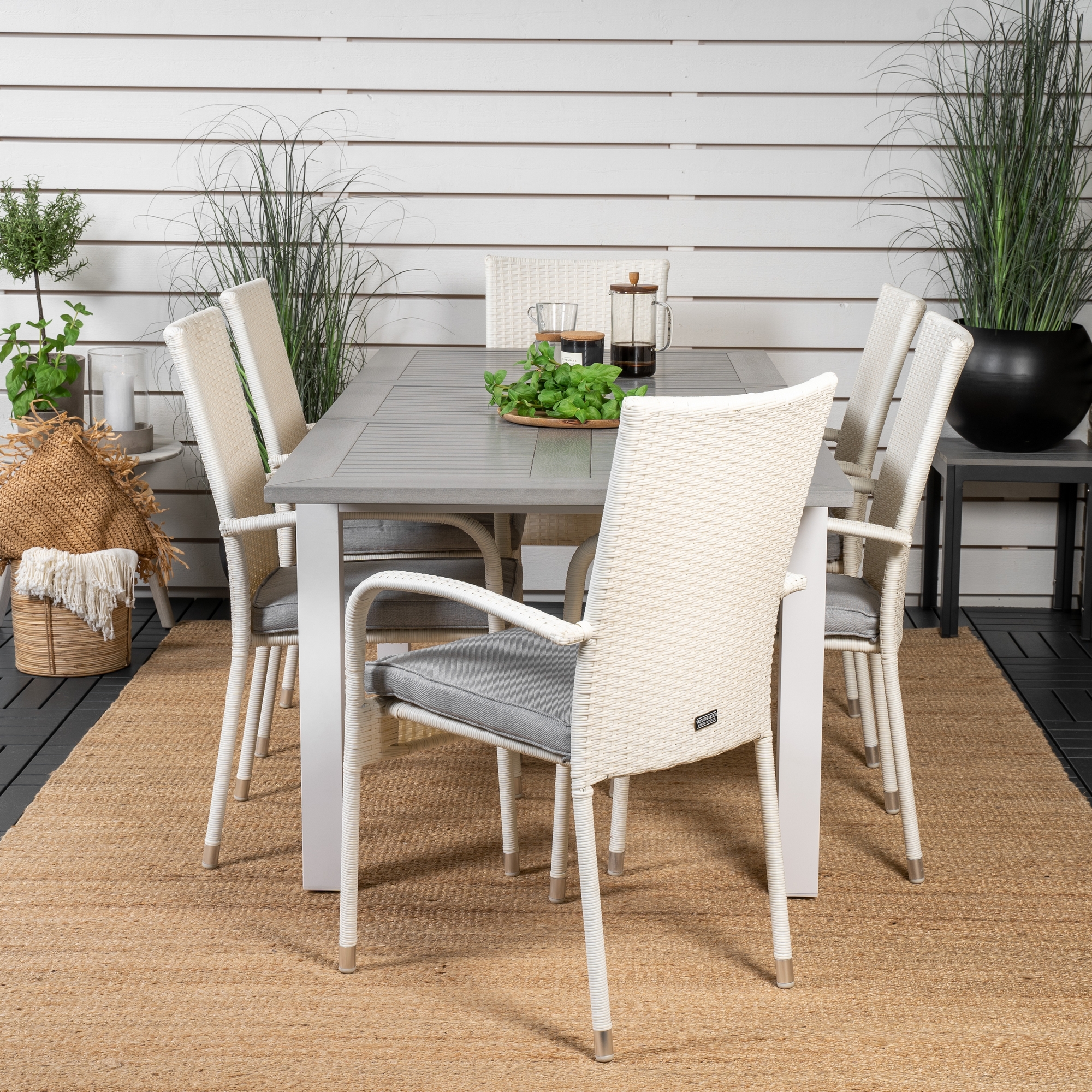 Spisegruppe Venture Home Aleyna 152/210 med 6 Asta Stoler