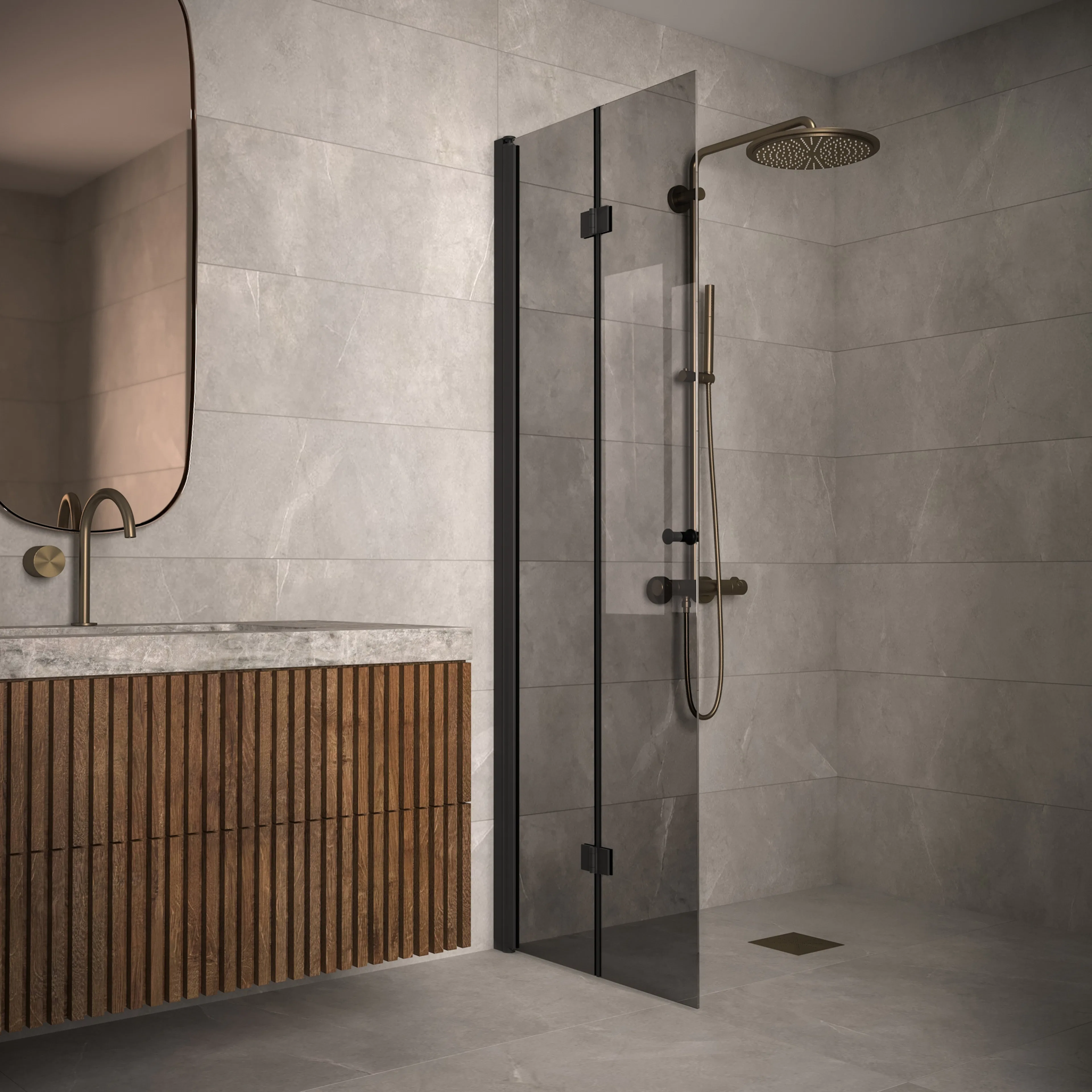 Dusjdør Hietakari Classic 103 Foldbar