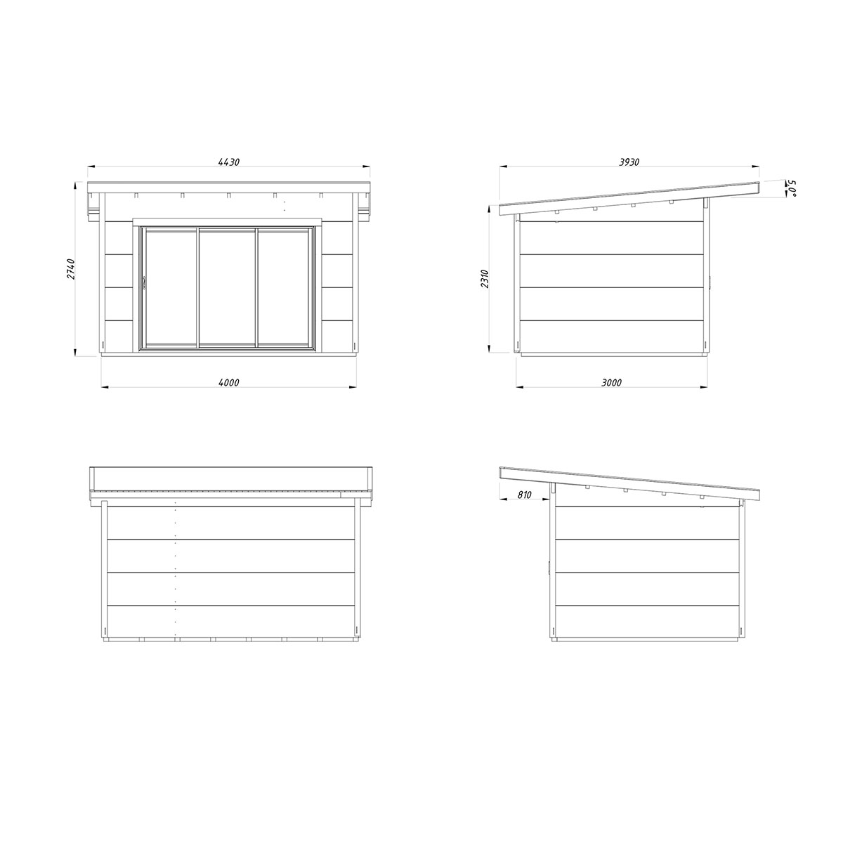 Hagestue Palmako Grace 11,2 m2 Slide Plus