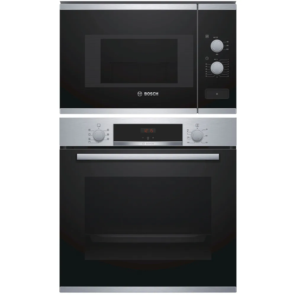 Ovn- og Mikrobølgepakke Bosch HBA533BS0S + BFL520MS0 Serie 4 3D HotAir