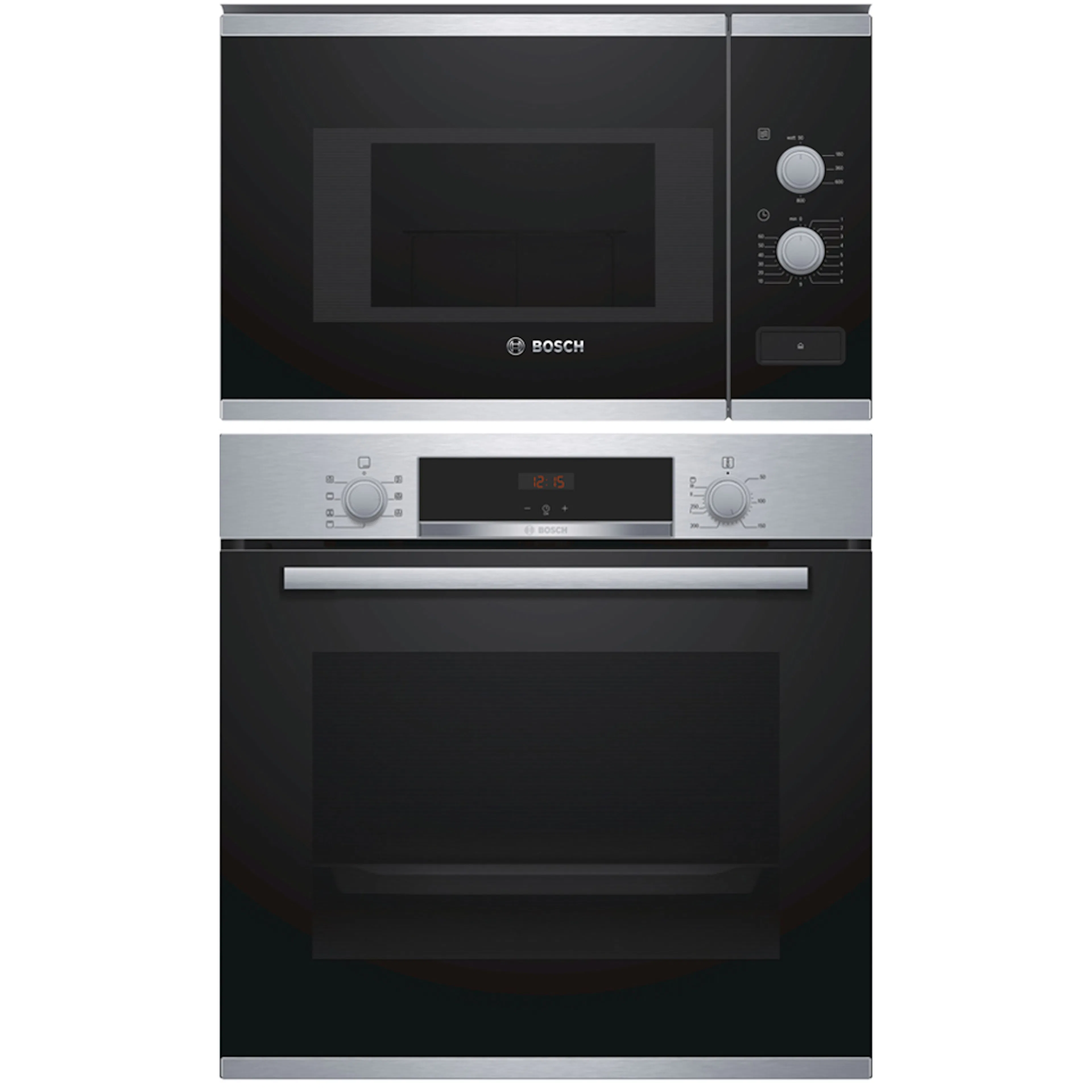 Ovn- og Mikrobølgepakke Bosch HBA533BS0S + BFL520MS0 Serie 4 3D HotAir