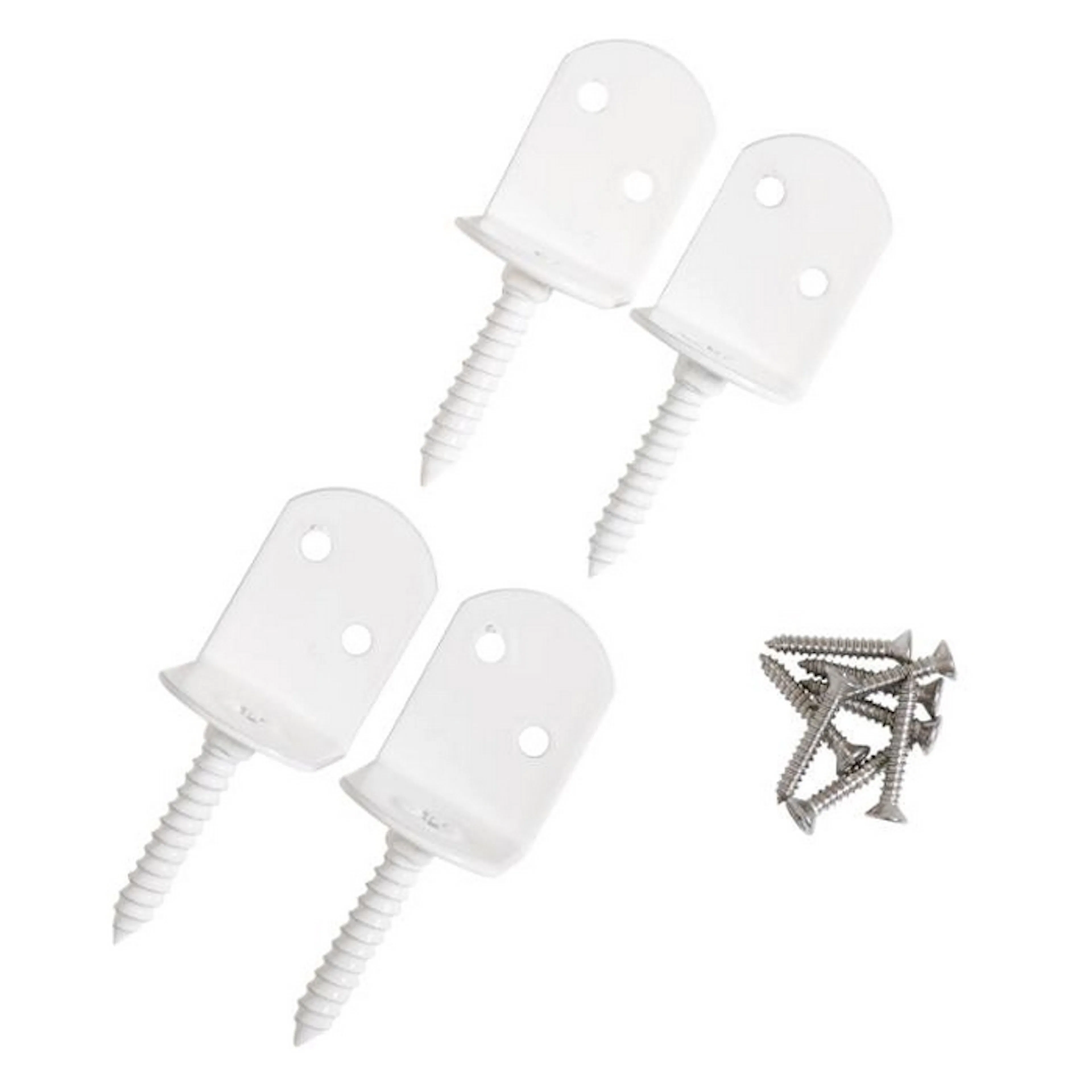 Festebeslag Krifon Levegg/stakitt 4pk - hvit