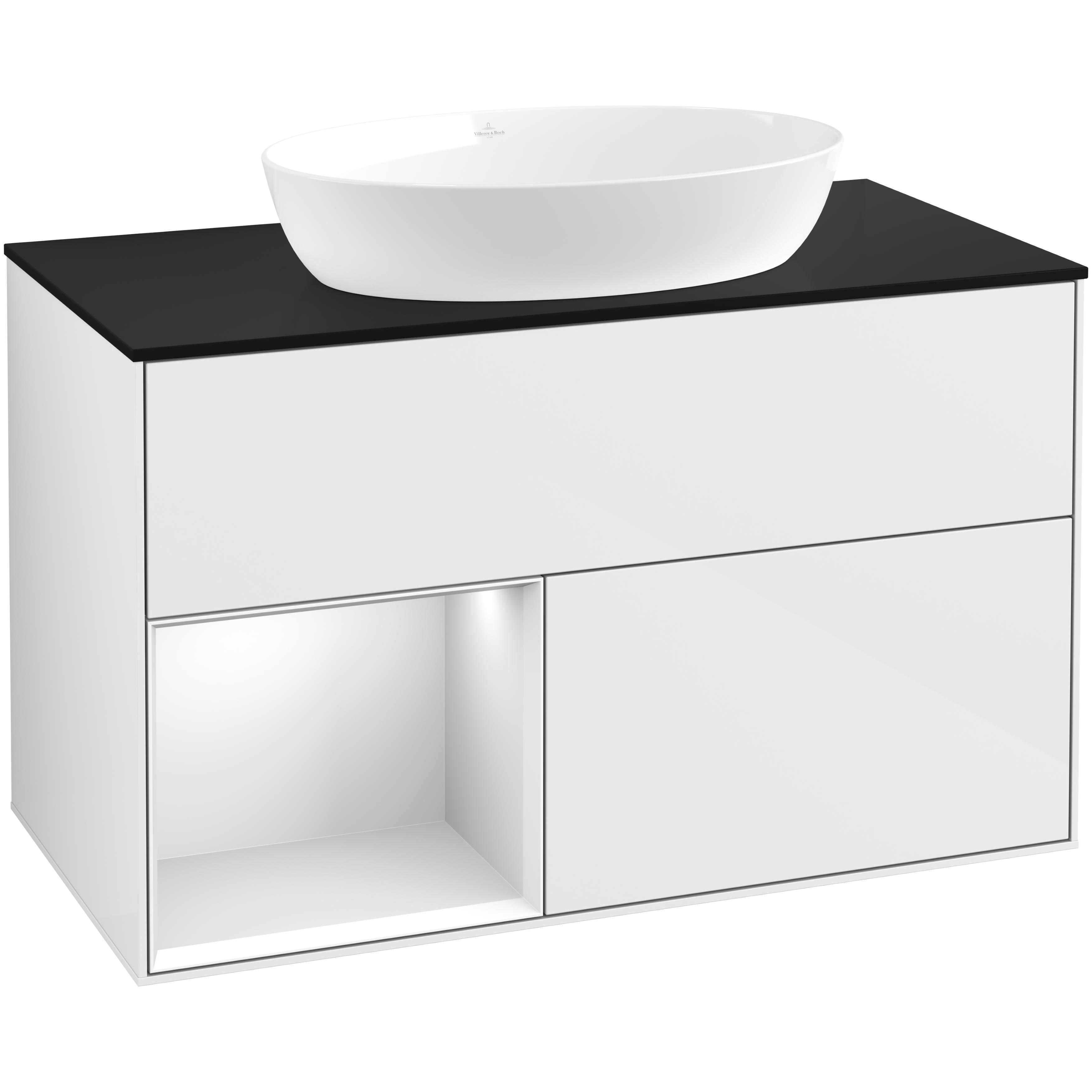 Tvättställsskåp Villeroy & Boch Finion med 2 Lådor Hylla och Bänkskiva för Fristående Tvättställ från Artis & Collaro