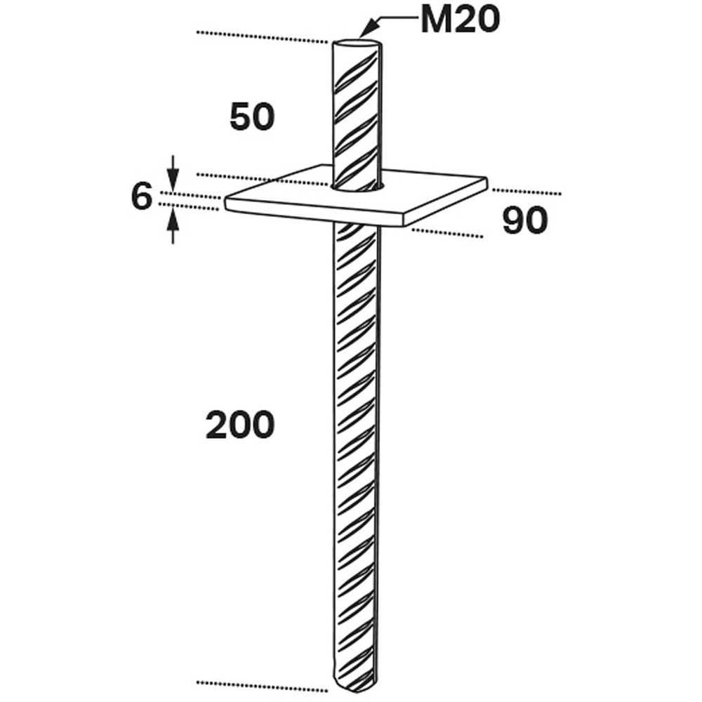 Stolpeholder FAST CSP 90x250 mm