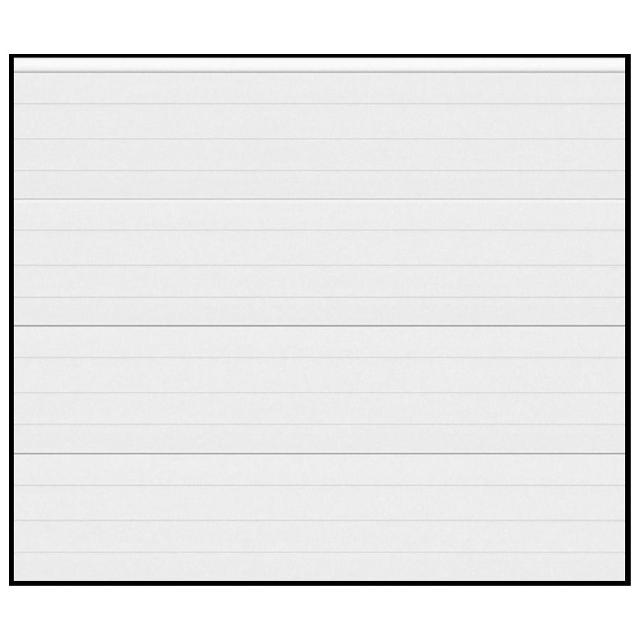 Garasjeport Grimstadporten Ribbed Flush Hvit