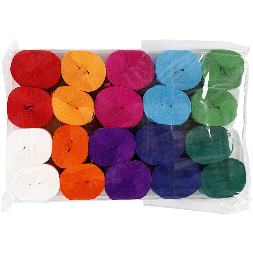 Kreppapir Creativ Company Ass Farger 20 m 20 Rl/1 Pk
